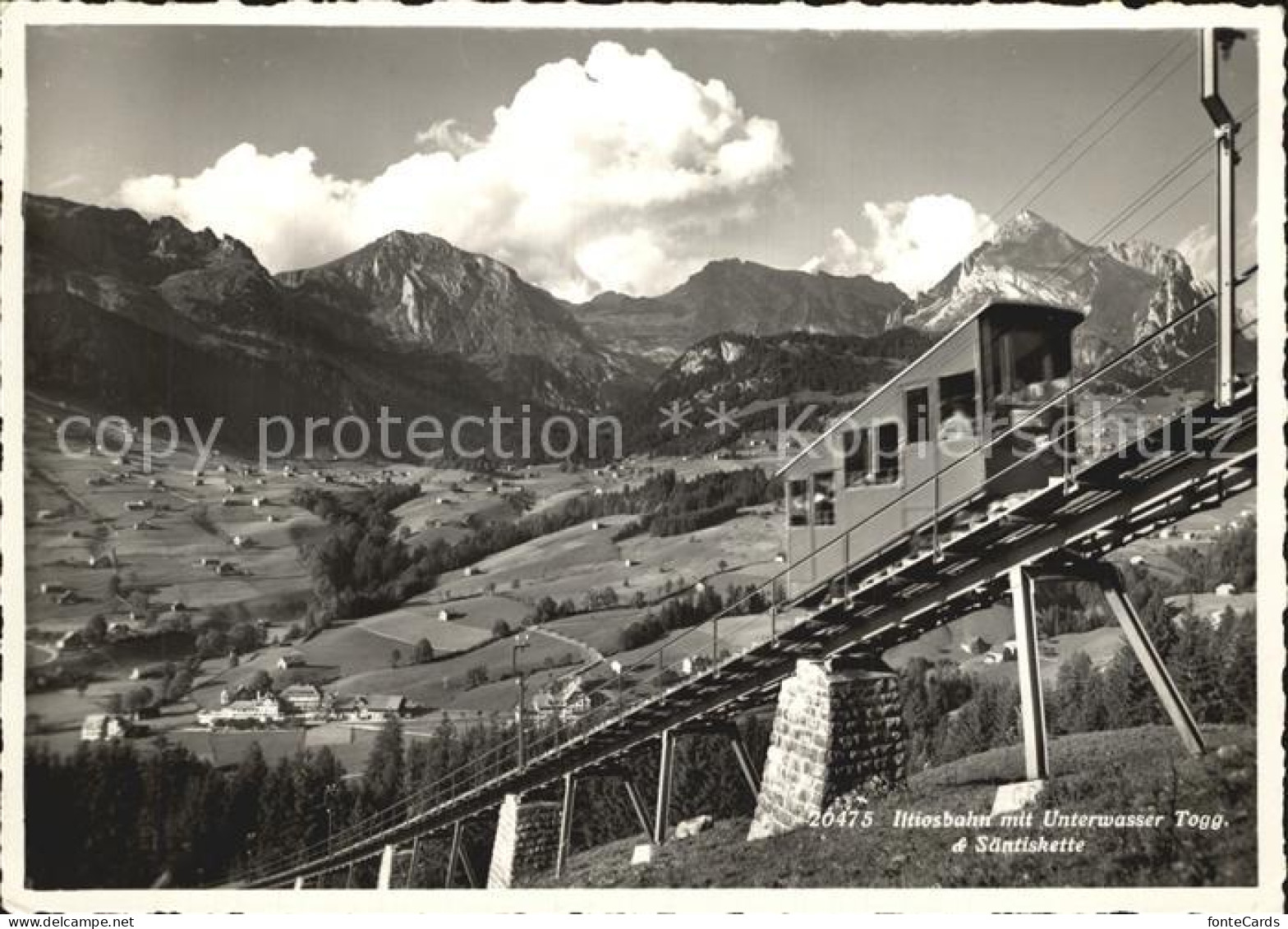 12409146 Unterwasser Toggenburg Iltiosbahn Mit Santiskette Unterwasser - Andere & Zonder Classificatie