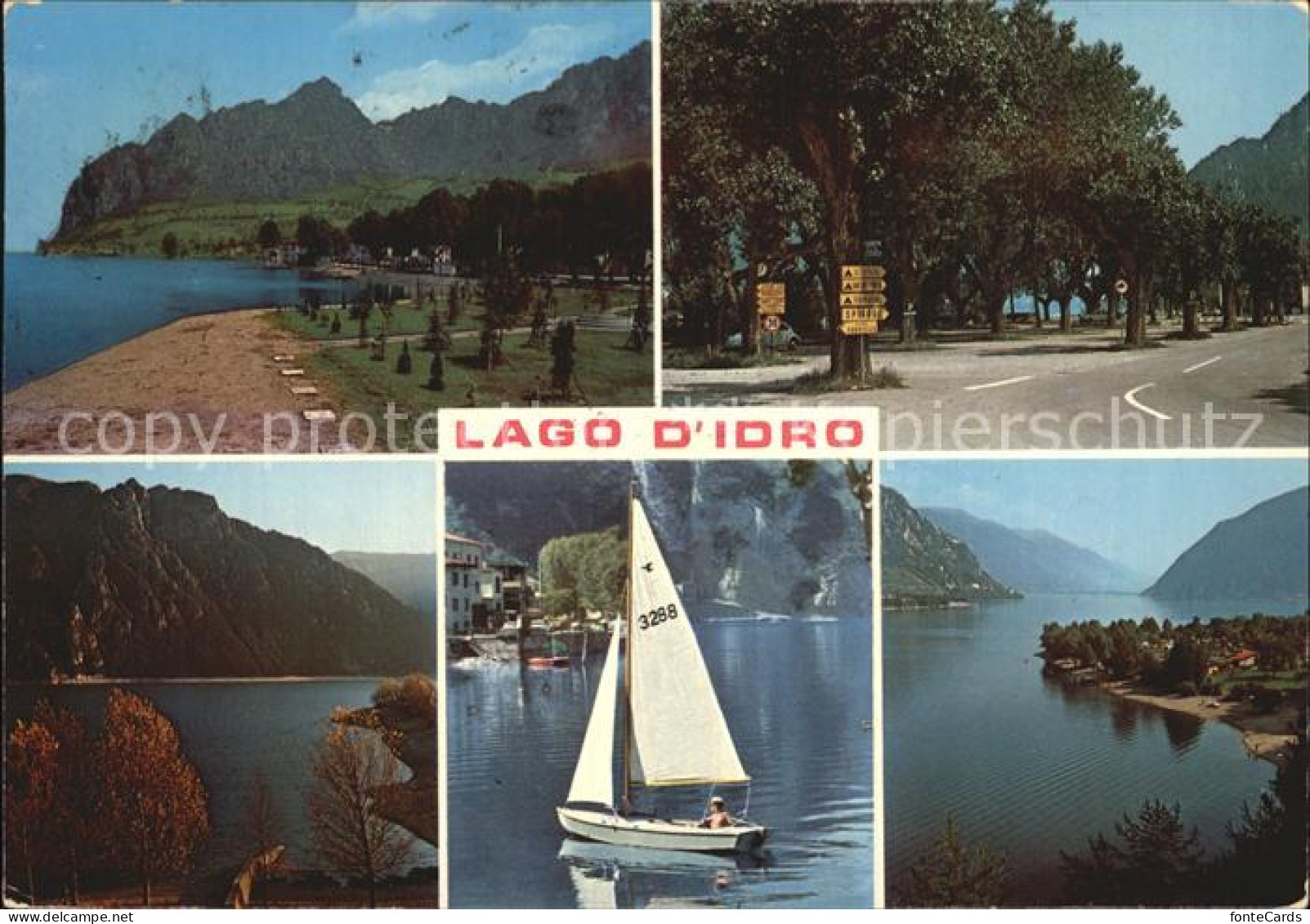 12407356 Lago D Idro Segelboot Panorama  Lago D Idro - Andere & Zonder Classificatie