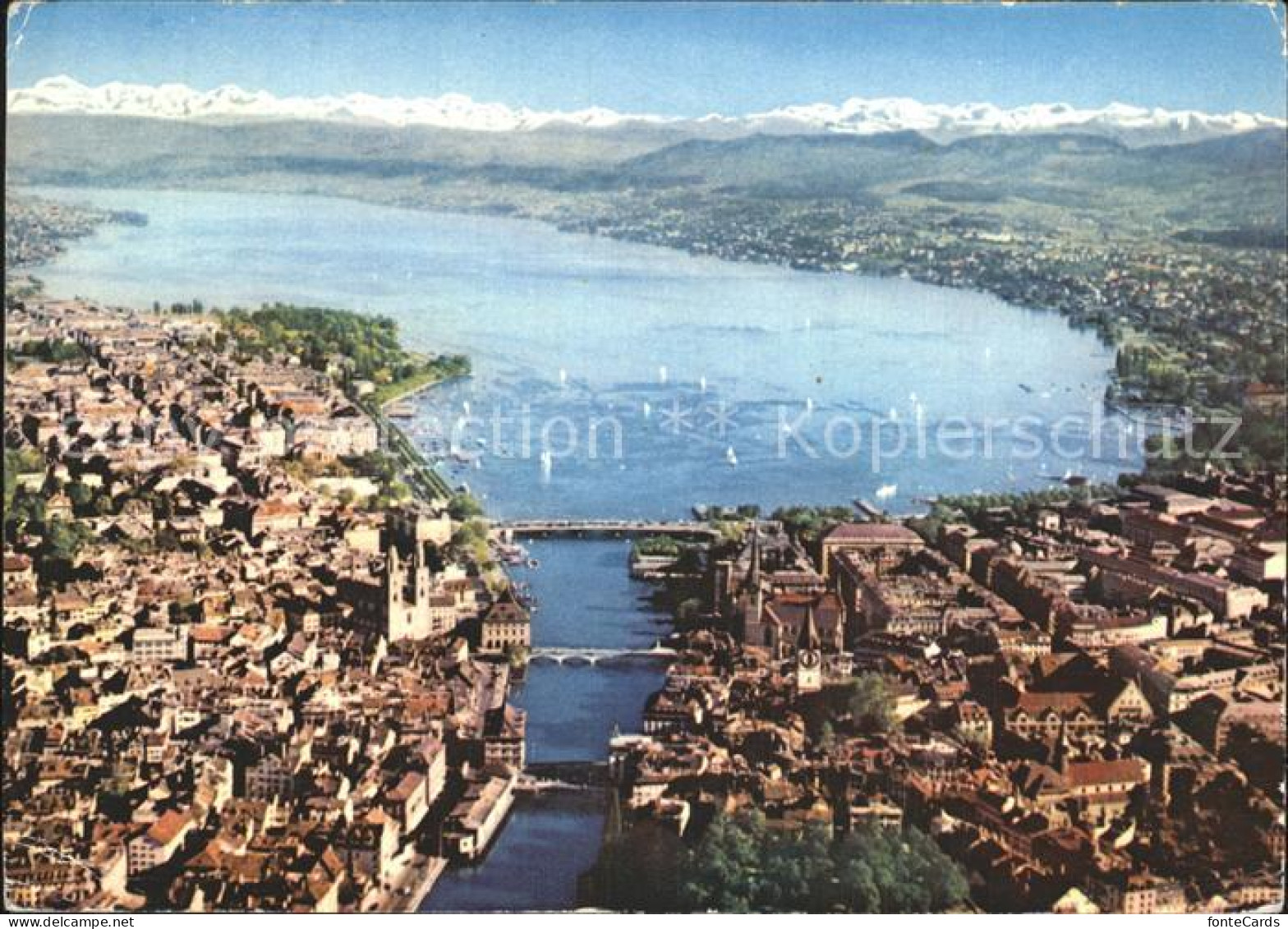 12381446 Zuerich Fliegeraufnahme Mit Zuerichsee Und Alpen Zuerich - Other & Unclassified