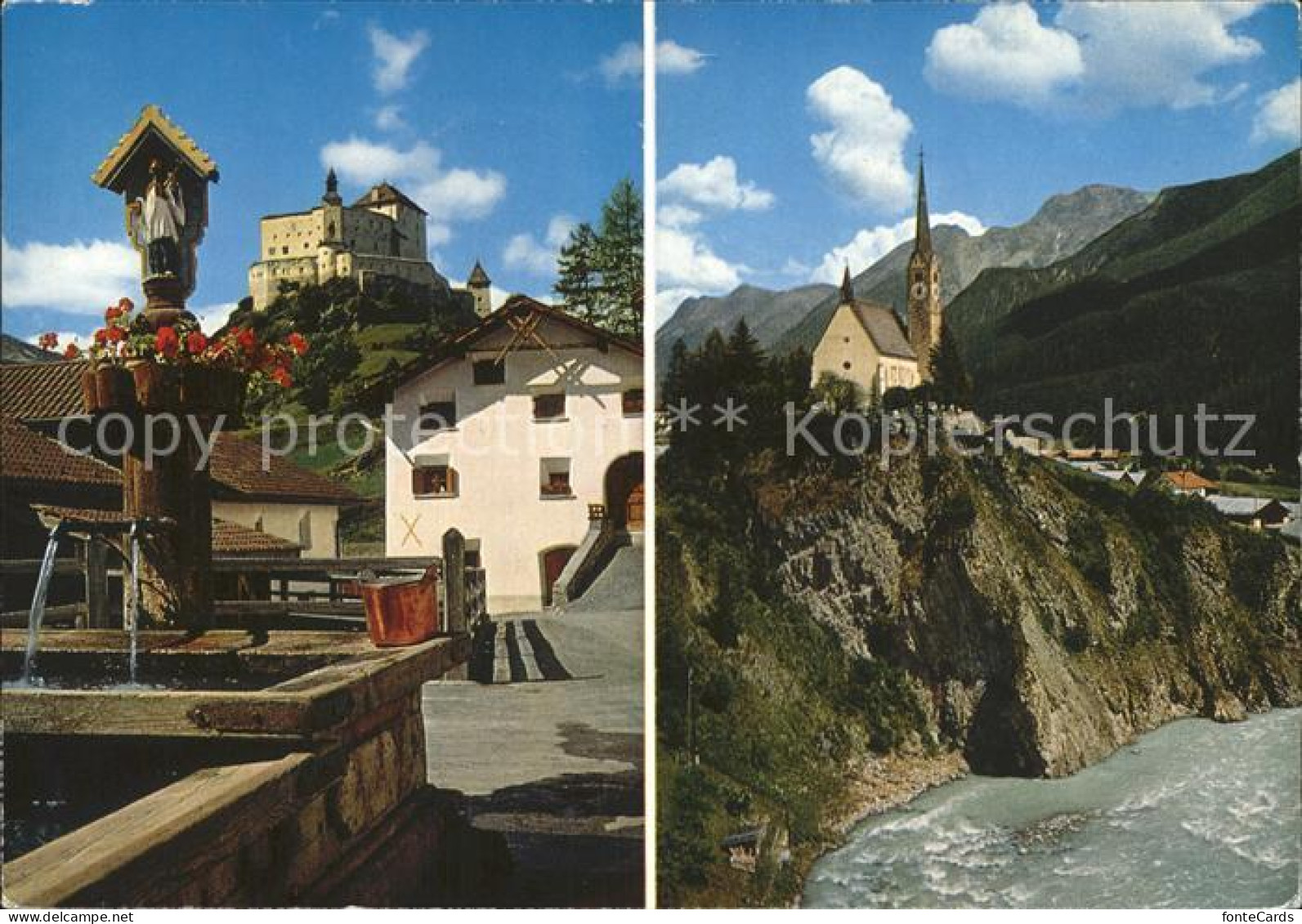 12371346 Scuol Tarasp Vulpera Heilbad Schloss Kirche Scuol - Altri & Non Classificati