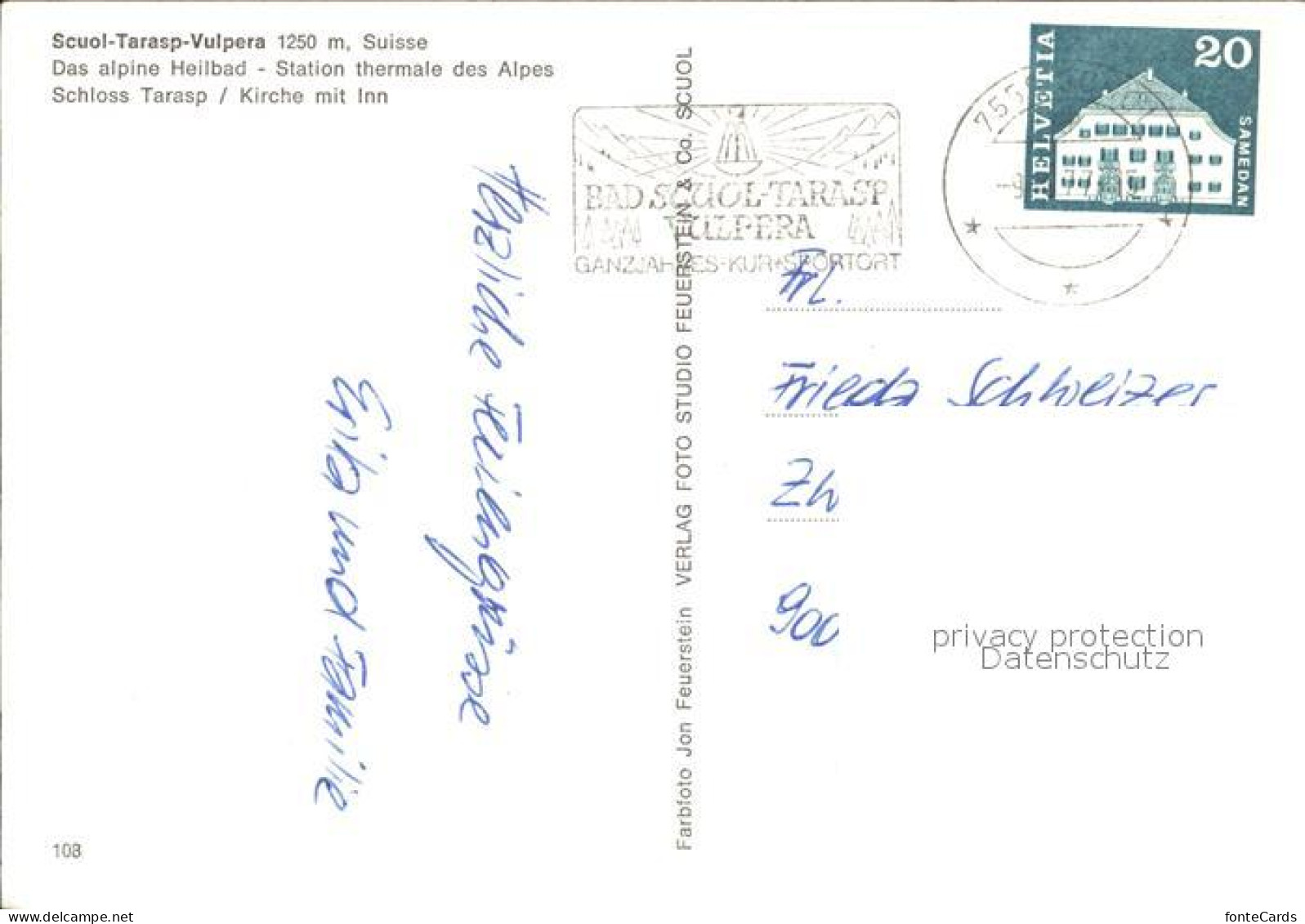 12371346 Scuol Tarasp Vulpera Heilbad Schloss Kirche Scuol - Other & Unclassified