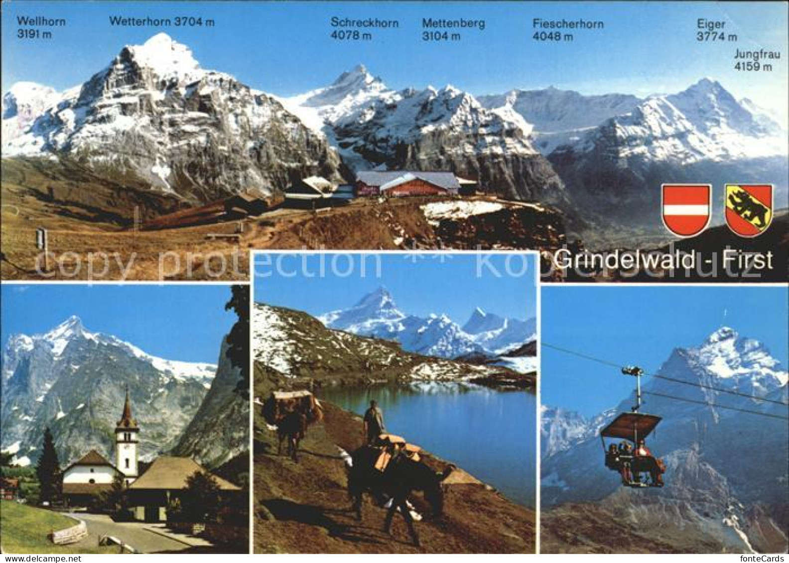 12371126 Grindelwald First Schreckhorn Eiger Sessellift Grindelwald - Autres & Non Classés