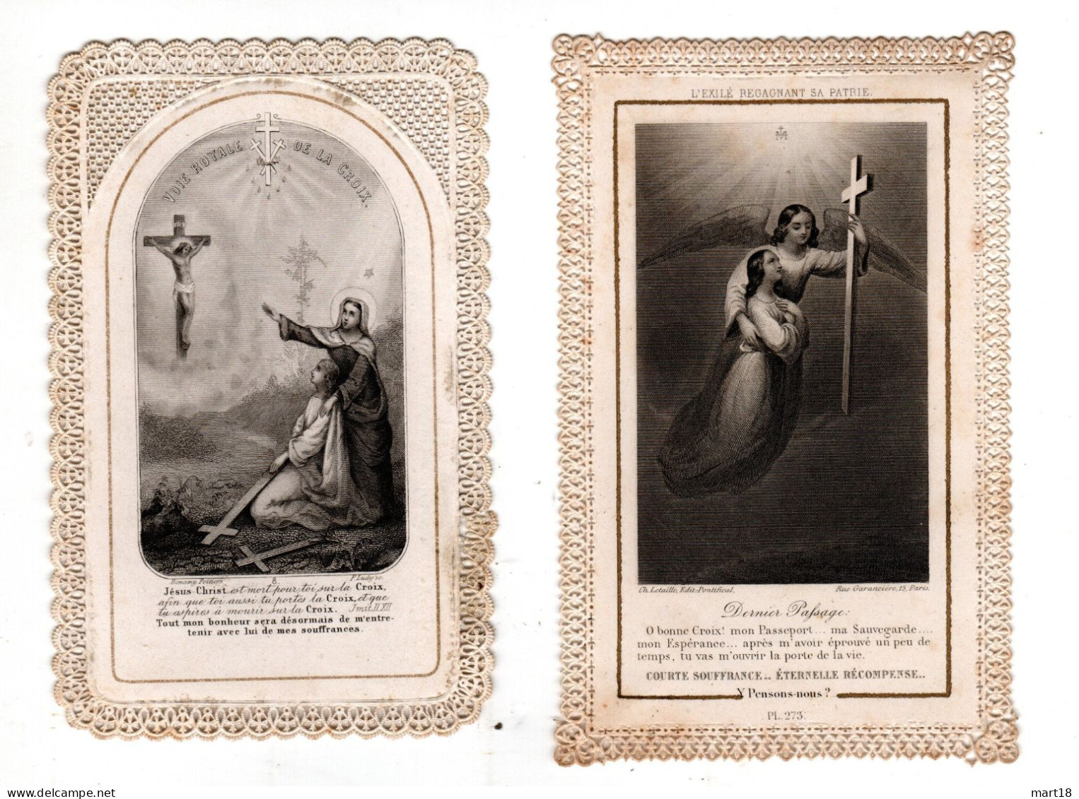 2 Images Pieuses - Canivet S - Années 1900 - Dentelés - C - - Devotion Images