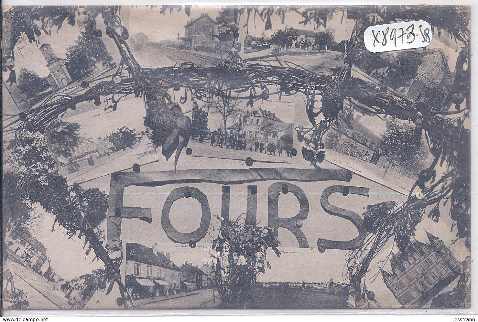 FOURS- CARTE MULTI-VUES- TRACES DE COLLAGE AU DOS - Autres & Non Classés