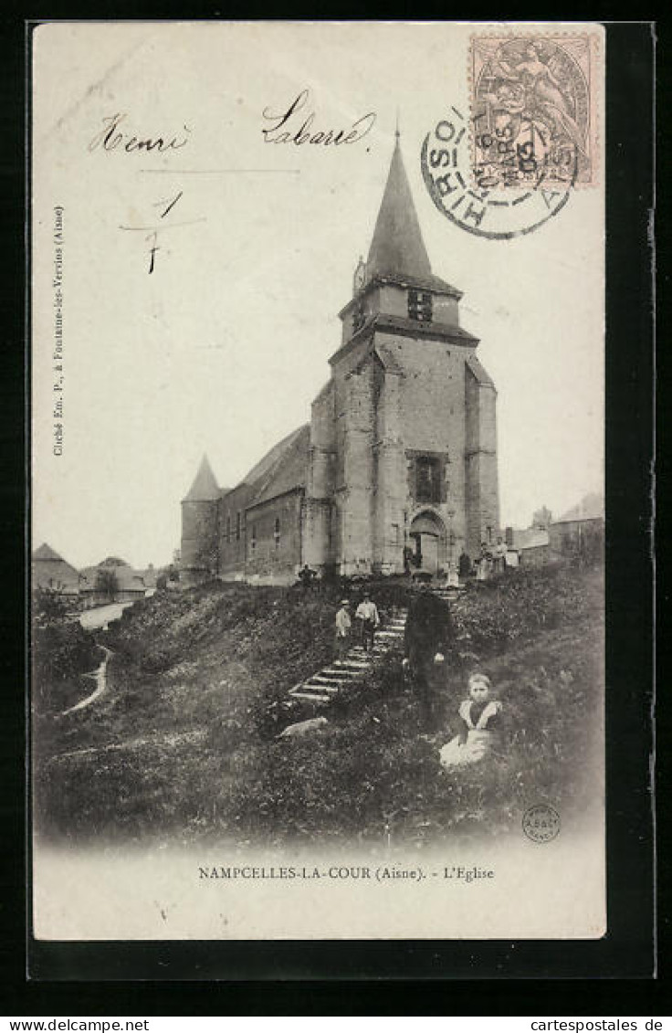 CPA Nampcelles-la-Cour, L`Église  - Other & Unclassified