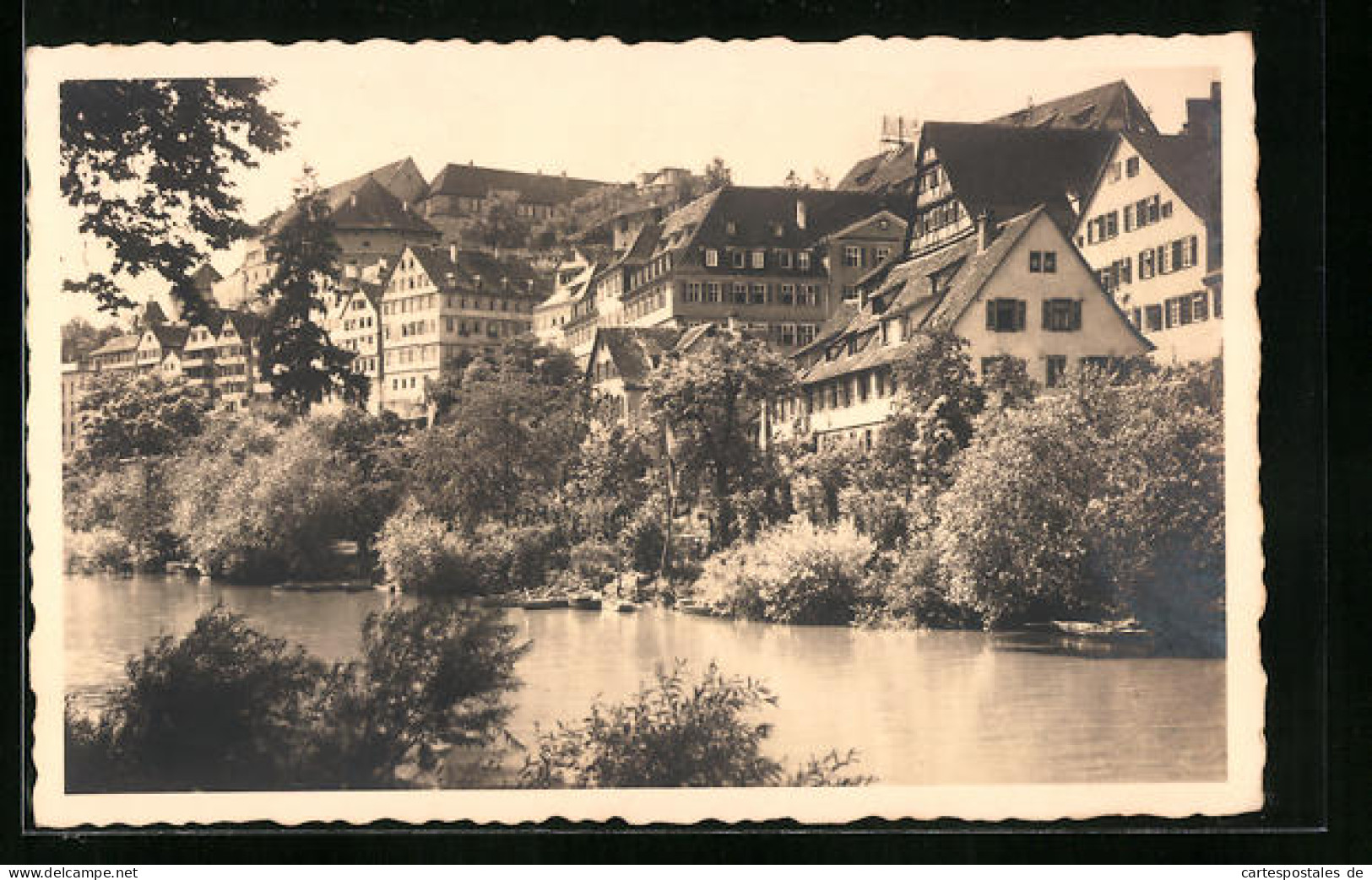 AK Tübingen, Ortsansicht Mit Flusspartie  - Tübingen