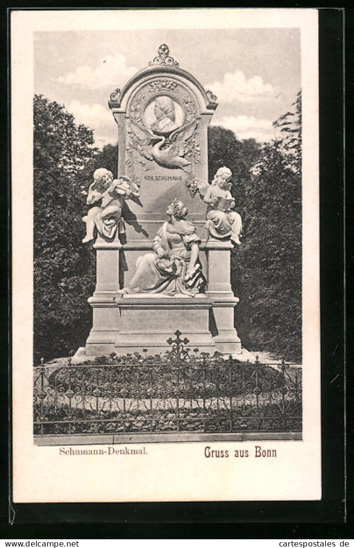 AK Bonn, Schumann-Denkmal  - Bonn