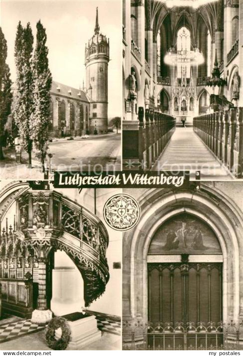 72972421 Wittenberg Lutherstadt Schlosskirche Thesentuer Luthers Grab  Wittenber - Wittenberg