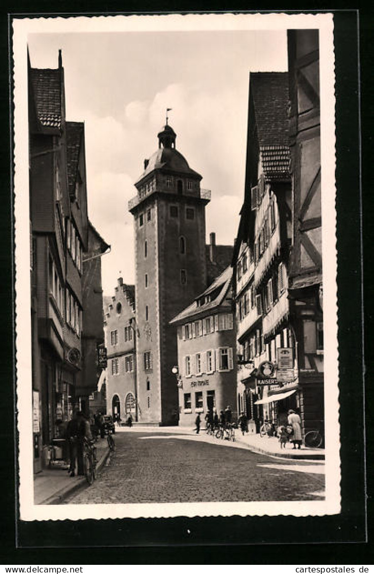 AK Mosbach /Bad. Neckartal, Strassenpartie Am Rathaus  - Mosbach