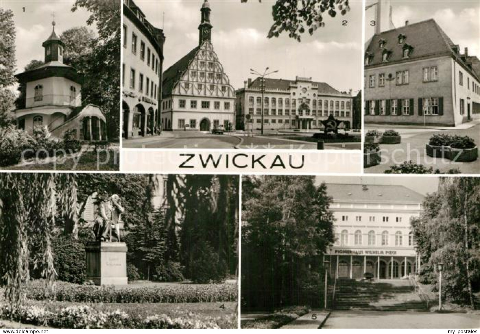 72972385 Zwickau Sachsen Pavillon Schlosspark Planitz Hauptmarkt Rathaus Zwickau - Zwickau