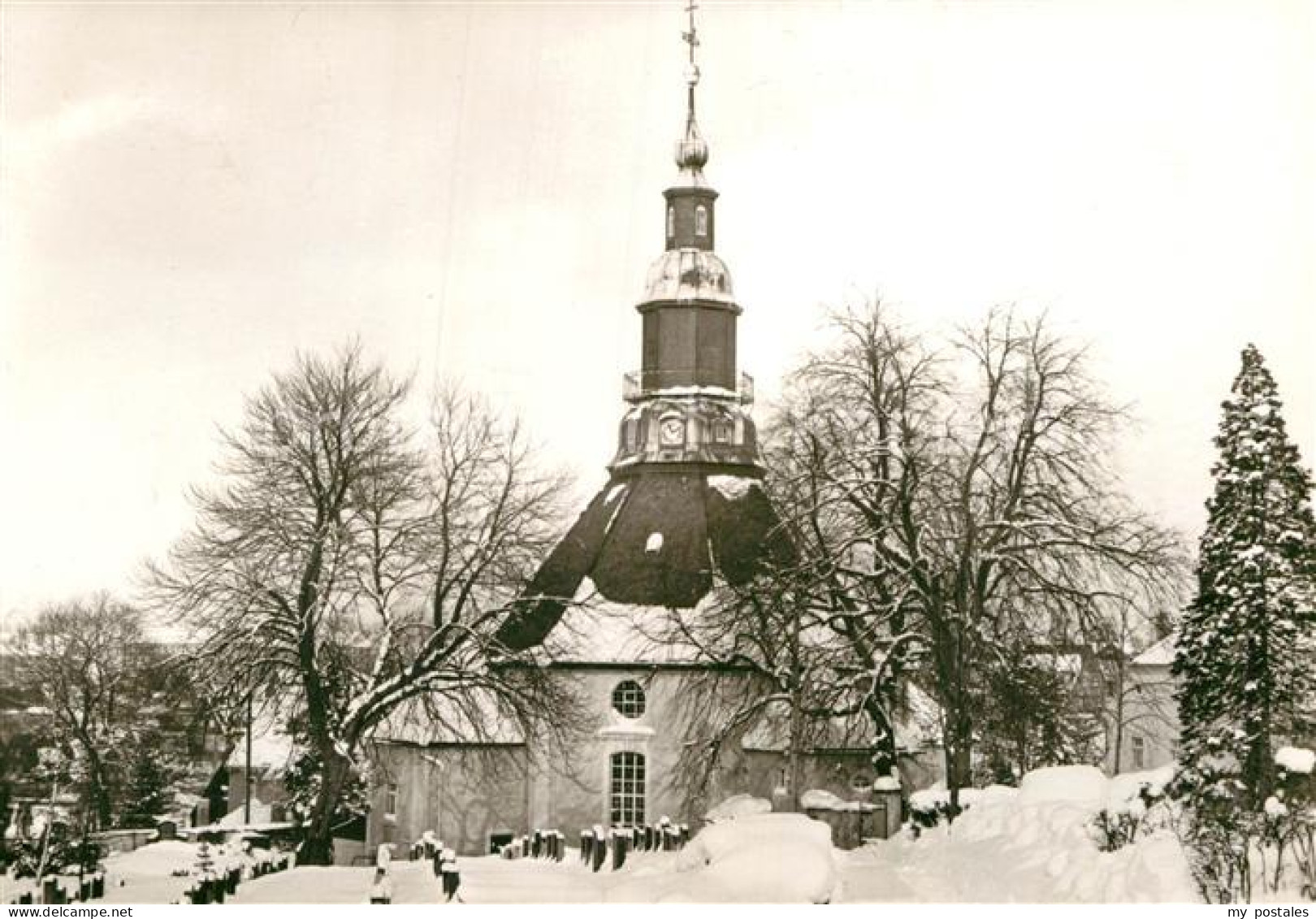 72972366 Seiffen Erzgebirge Ortsmotiv Mit Kirche Kurort Spielzeugdorf Im Winter  - Seiffen