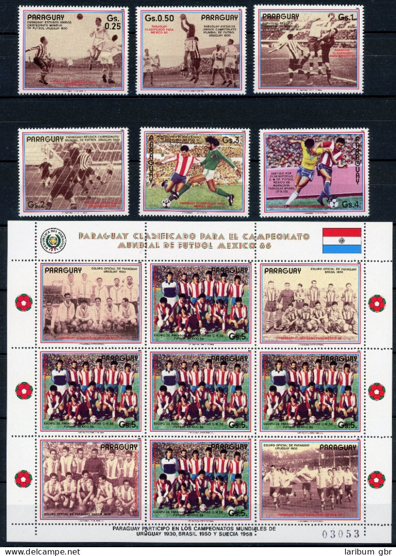 Paraguay 3977-3983 + KB Postfrisch Fußball #GE717 - Paraguay