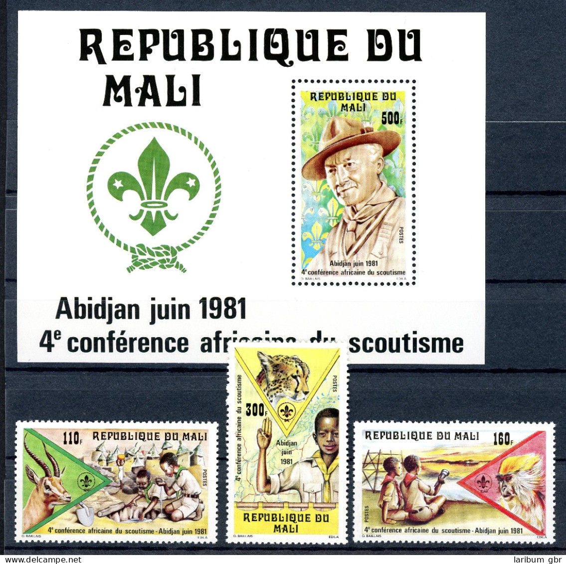 Mali 859-861 + Block 16 Postfrisch Pfadfinder #IM006 - Mali (1959-...)