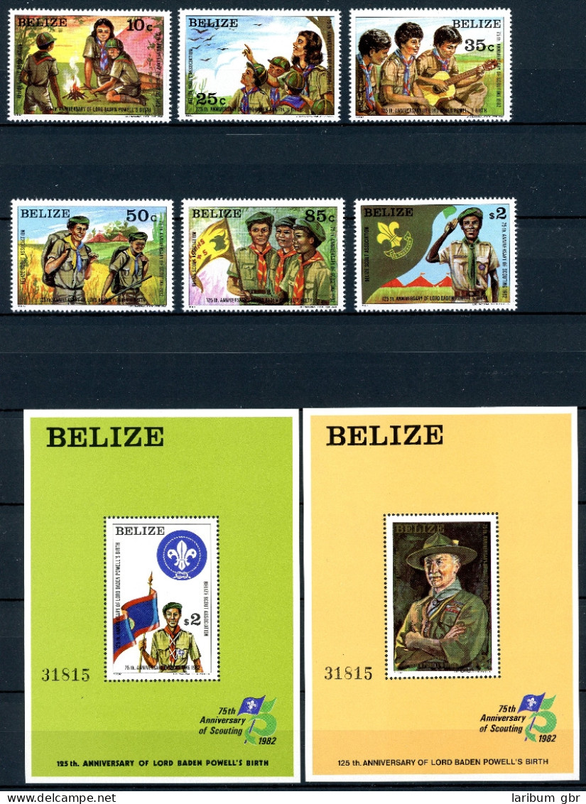 Belize 646-651 + Block 50-51 Postfrisch Pfadfinder #IU881 - Belice (1973-...)