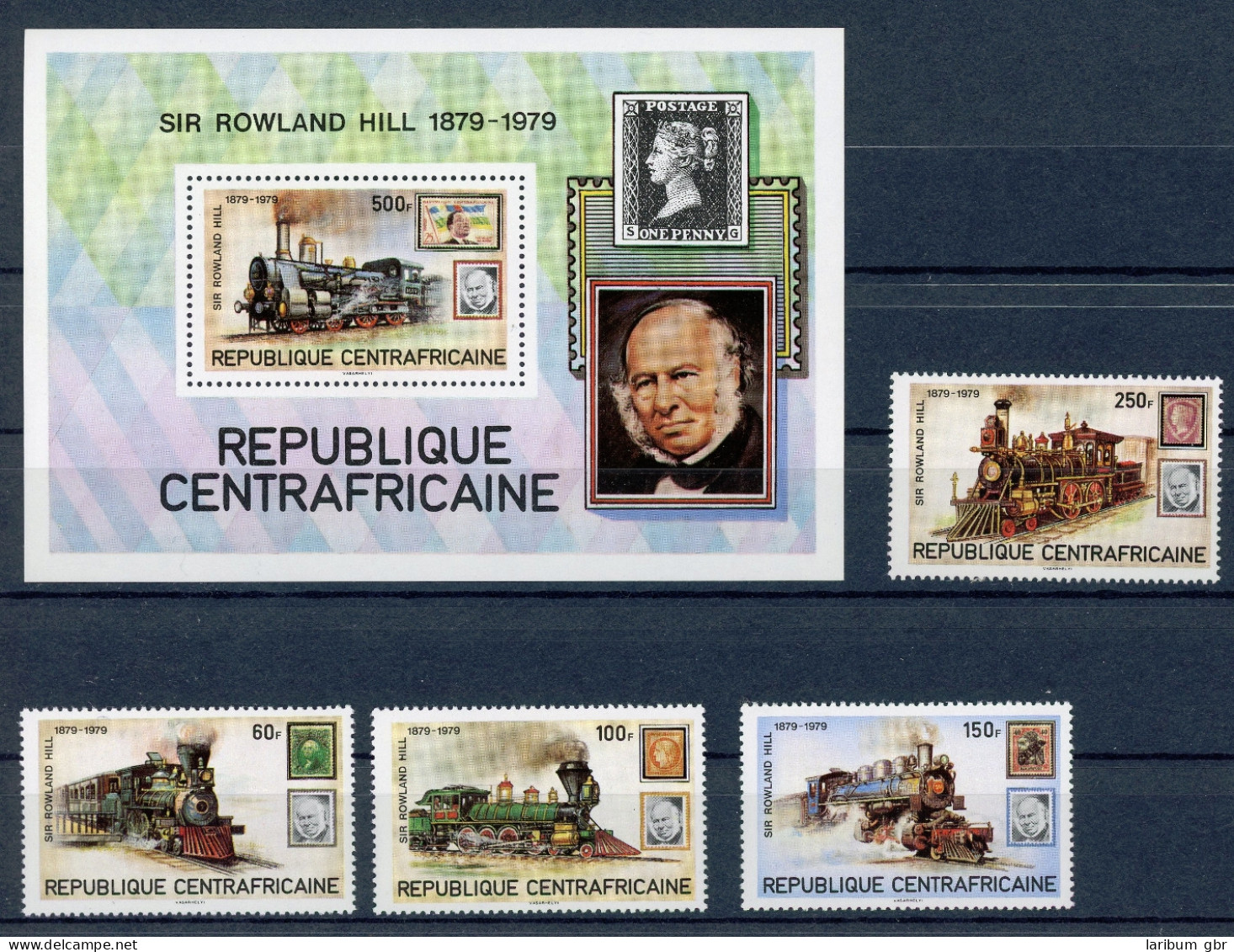 Zentralafrika 648-651 + Block 70 Postfrisch Eisenbahn #IU805 - Central African Republic