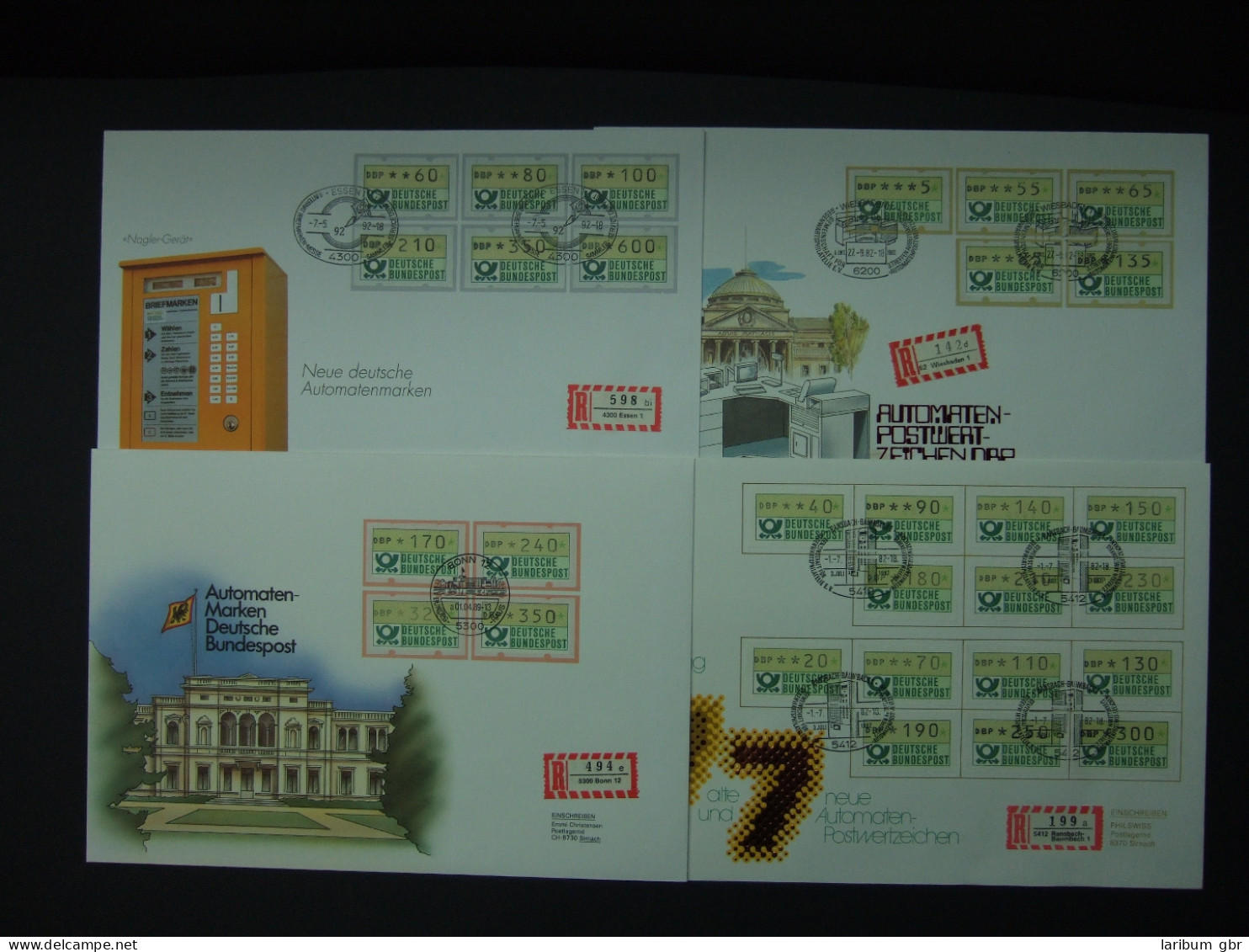 Bund 4 R-Briefe Mit ATM 1 Mit Versch. Zusammenstellungen R-Brief #IX630 - Sonstige & Ohne Zuordnung