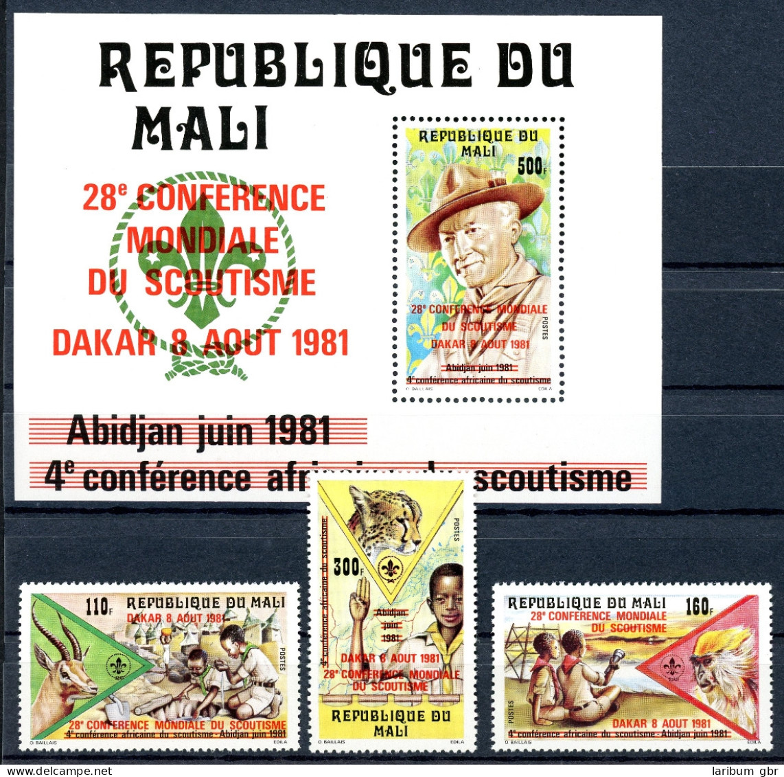 Mali 868-870 + Block 17 Postfrisch Pfadfinder #IM005 - Mali (1959-...)