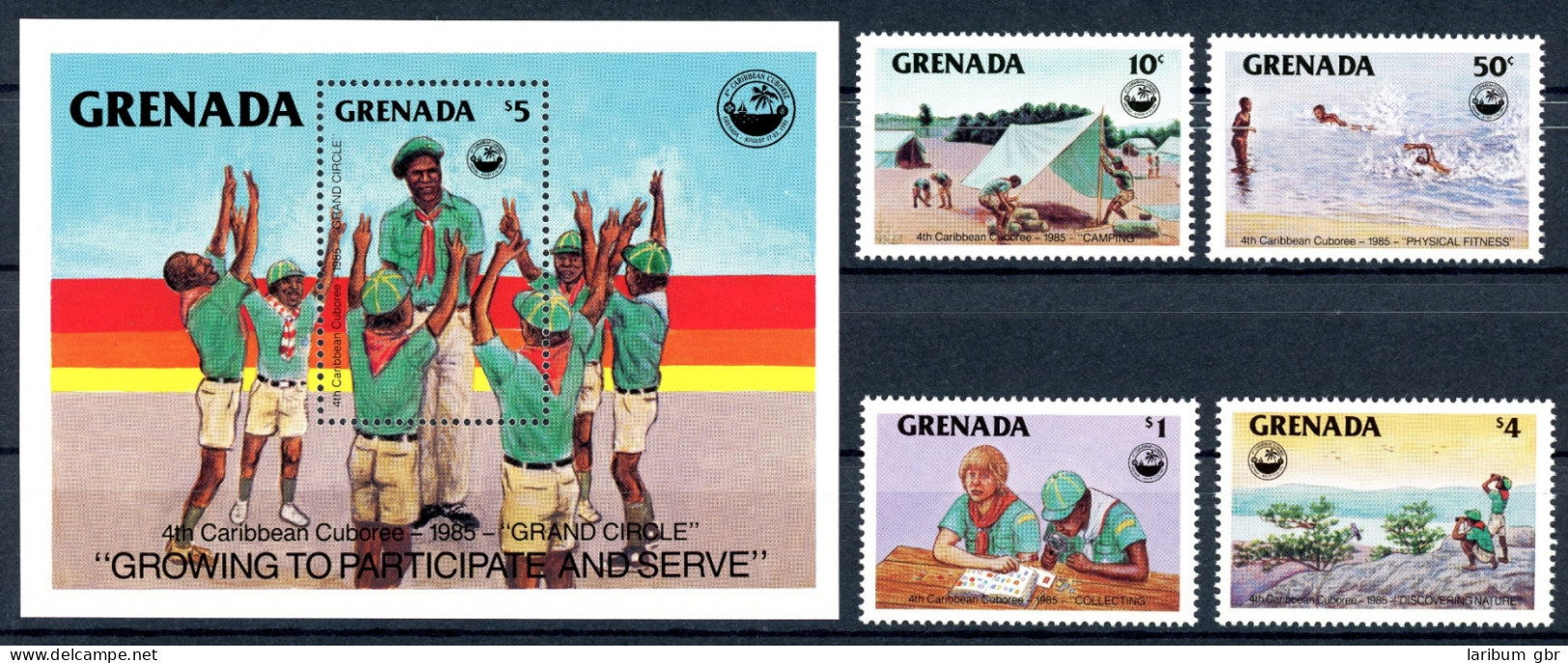 Grenada 1408-1411 + Block 145 Postfrisch Pfadfinder #IU898 - Grenada (1974-...)