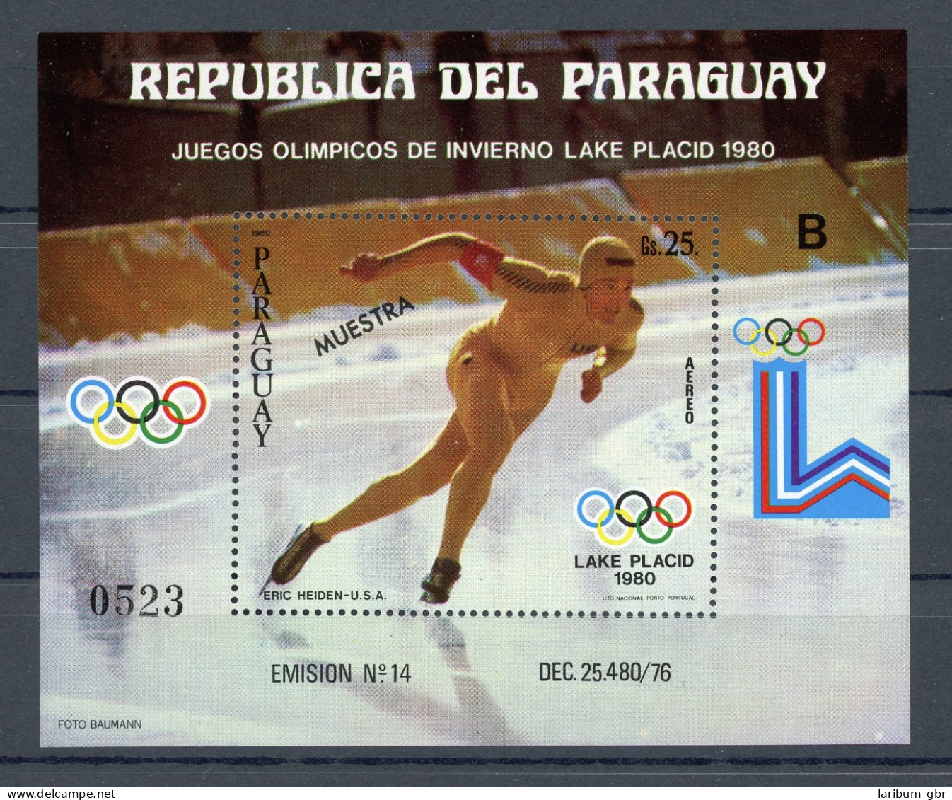 Paraguay Block 352 Postfrisch Olympiade 1980 #JG661 - Paraguay