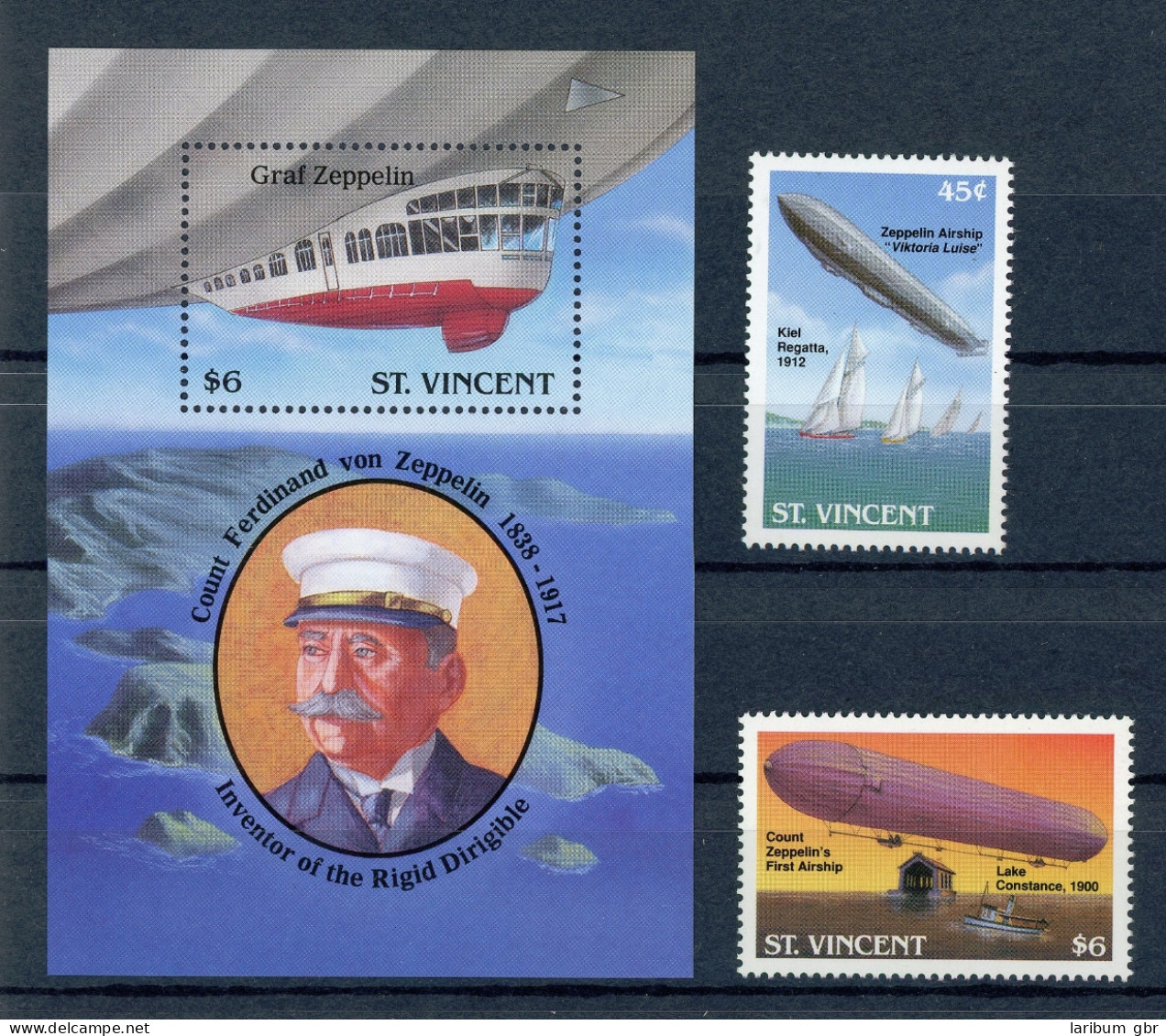 St. Vincent 2309-2310, Block 261 Postfrisch Zeppelin #GI027 - St.Vincent & Grenadines
