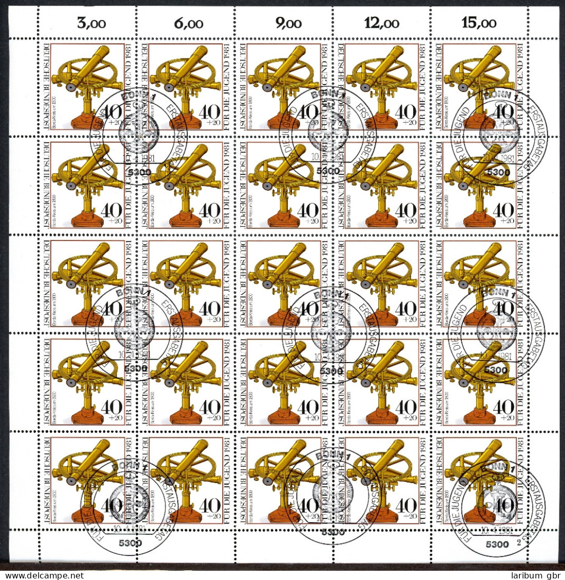 Bund 25er Bogen 1090 Formnummer 2 Ersttagssonderstempel #KB214 - Otros & Sin Clasificación