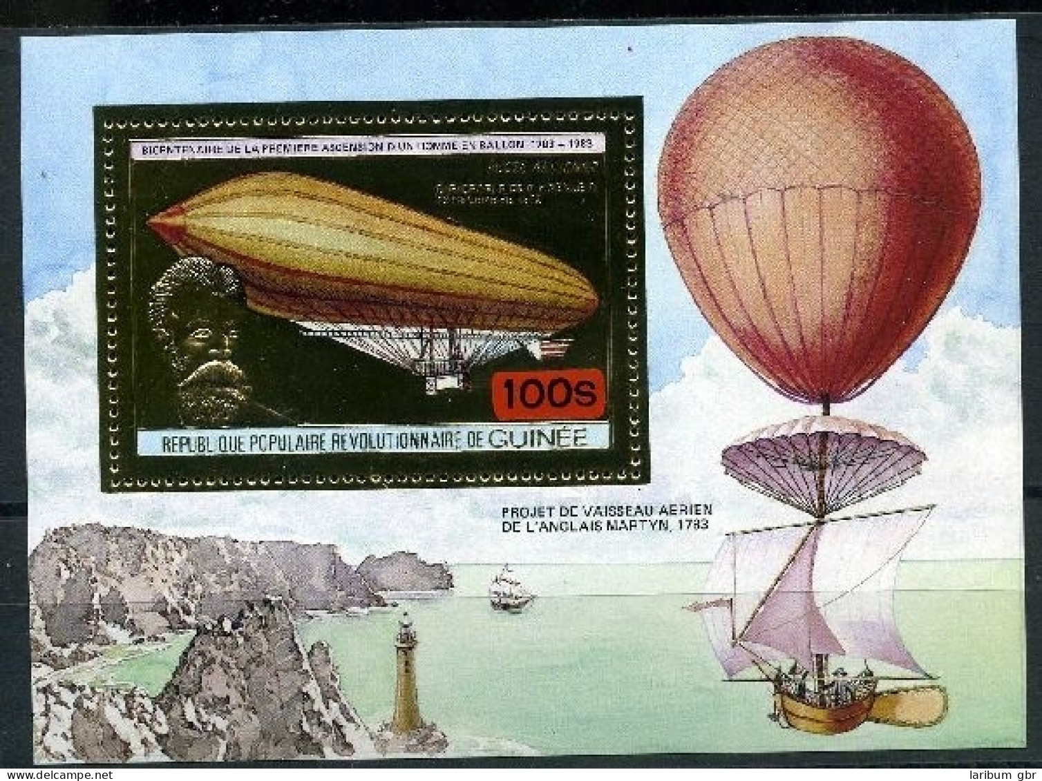 Guinea Block 68 A Postfrisch Zeppelin #GO520 - Guinea (1958-...)