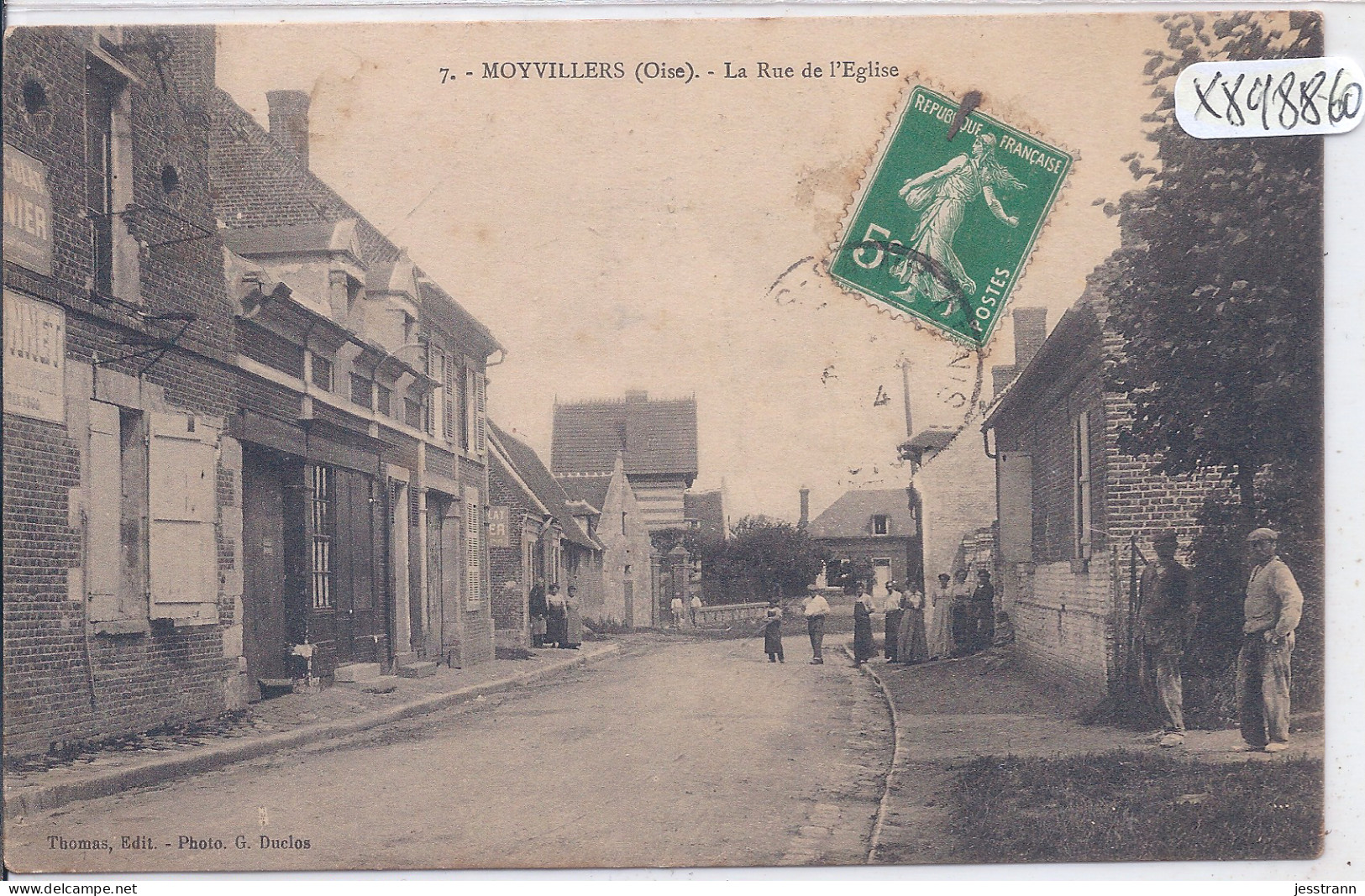 MOYVILLERS- LA RUE DE L EGLISE - Autres & Non Classés