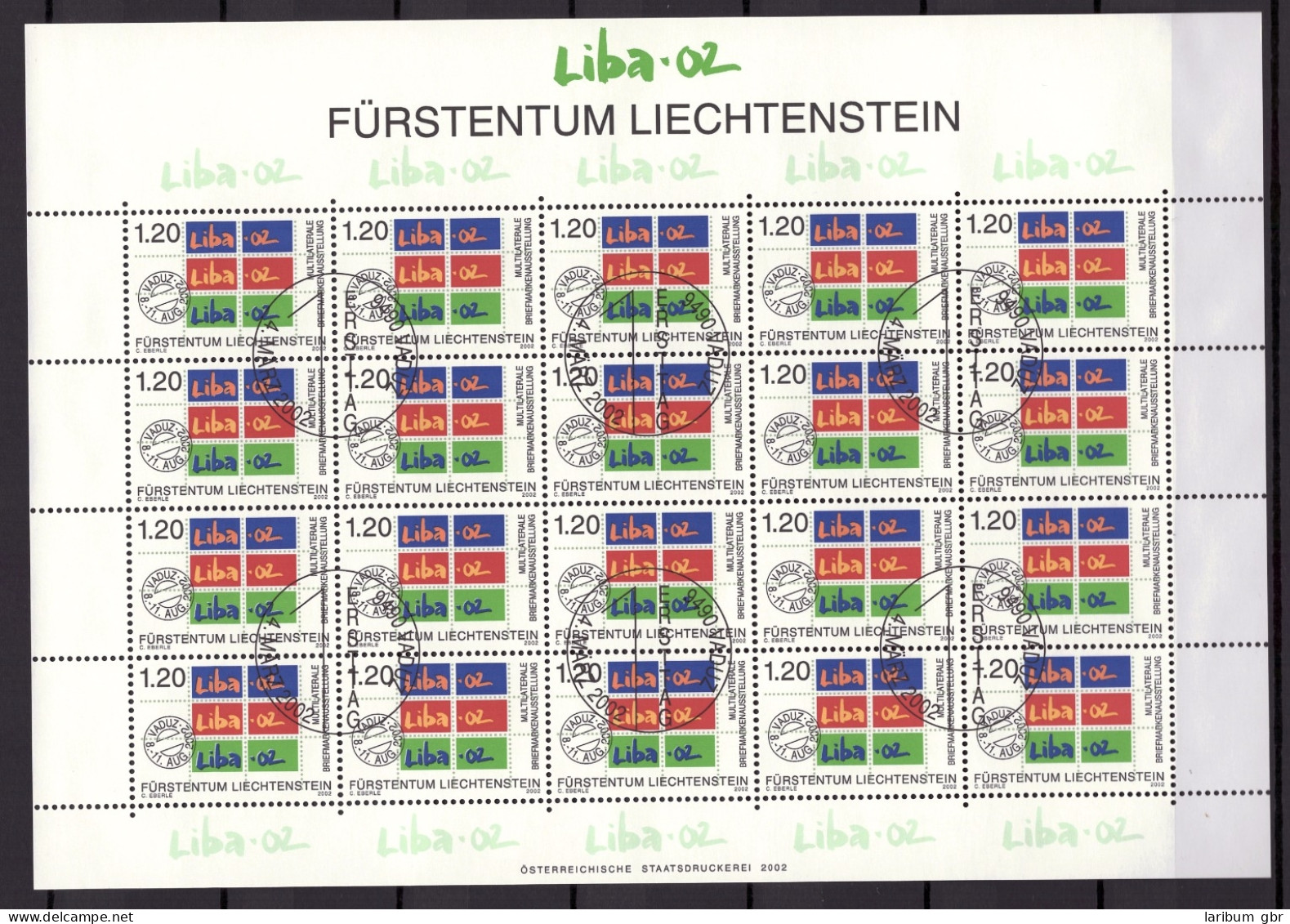 Liechtenstein Kleinbogen 1285 Gestempelt Philatelie #JG509 - Altri & Non Classificati