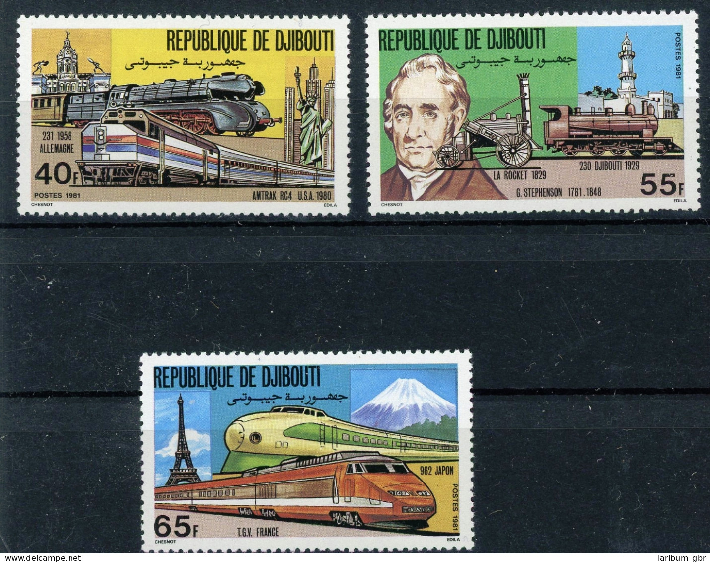 Dschibuti 300-302 Postfrisch Eisenbahn #IU845 - Djibouti (1977-...)