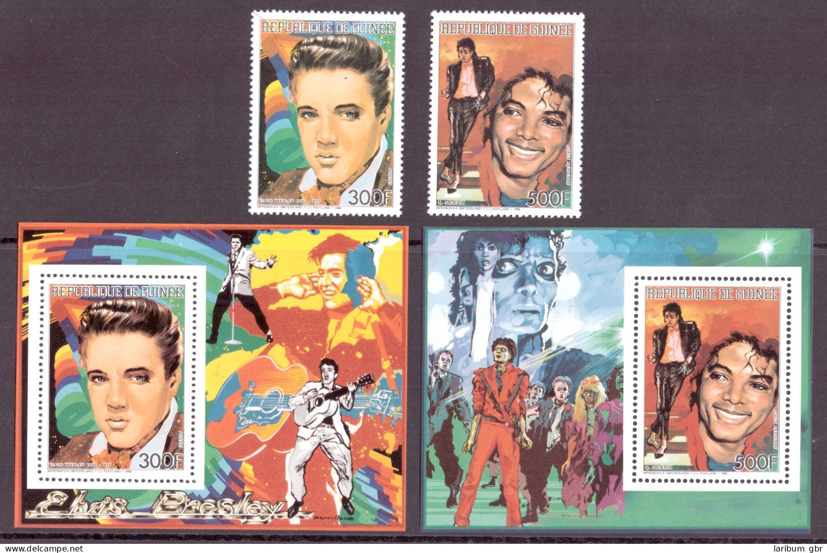 Guinea 1131-1132 + Block 238-239 Postfrisch Musik, Elvis , Michael #IN220 - Guinée (1958-...)