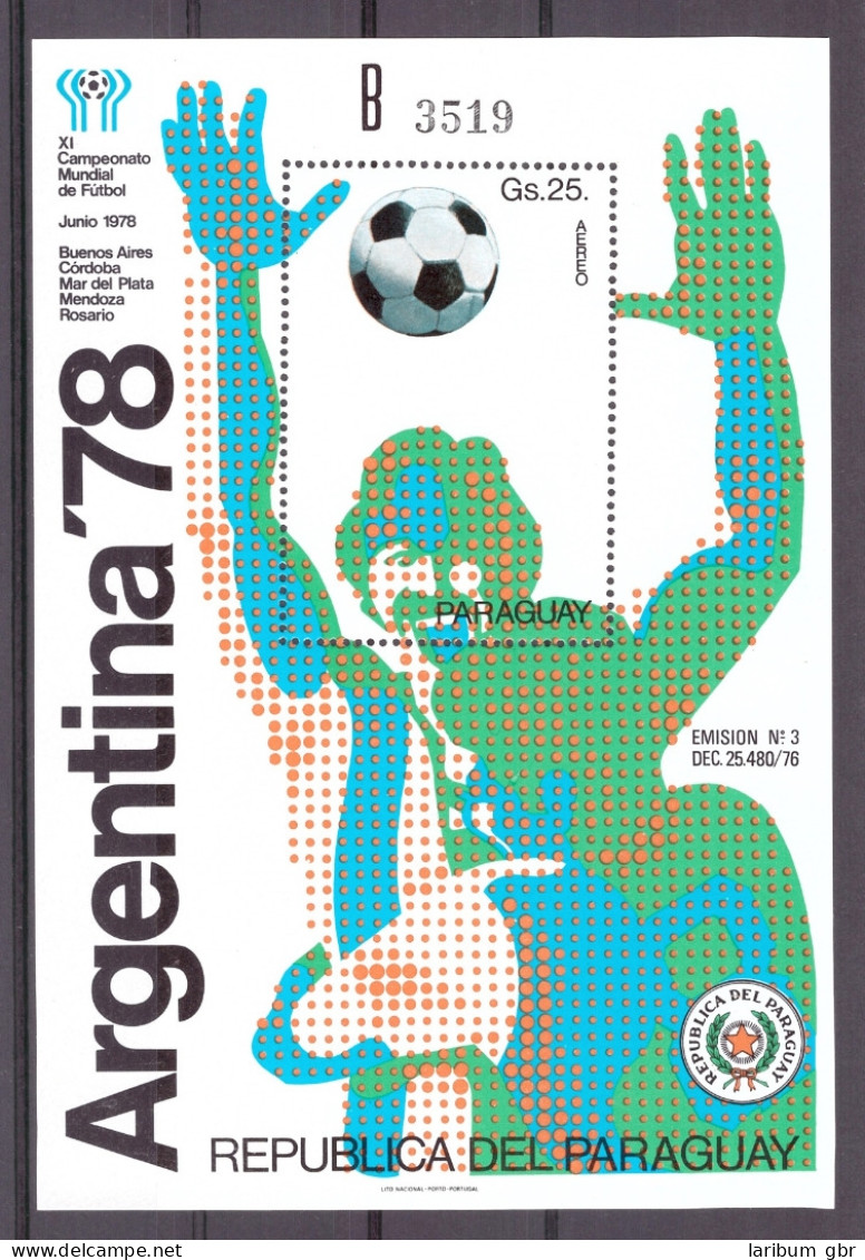 Paraguay Block 324 Postfrisch Fußball WM 1978 #GE623 - Paraguay