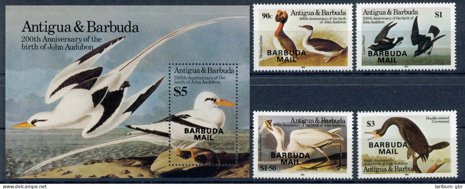 Barbuda 801-804 + Bl 93 Postfrisch Vögel #JD219 - Anguilla (1968-...)