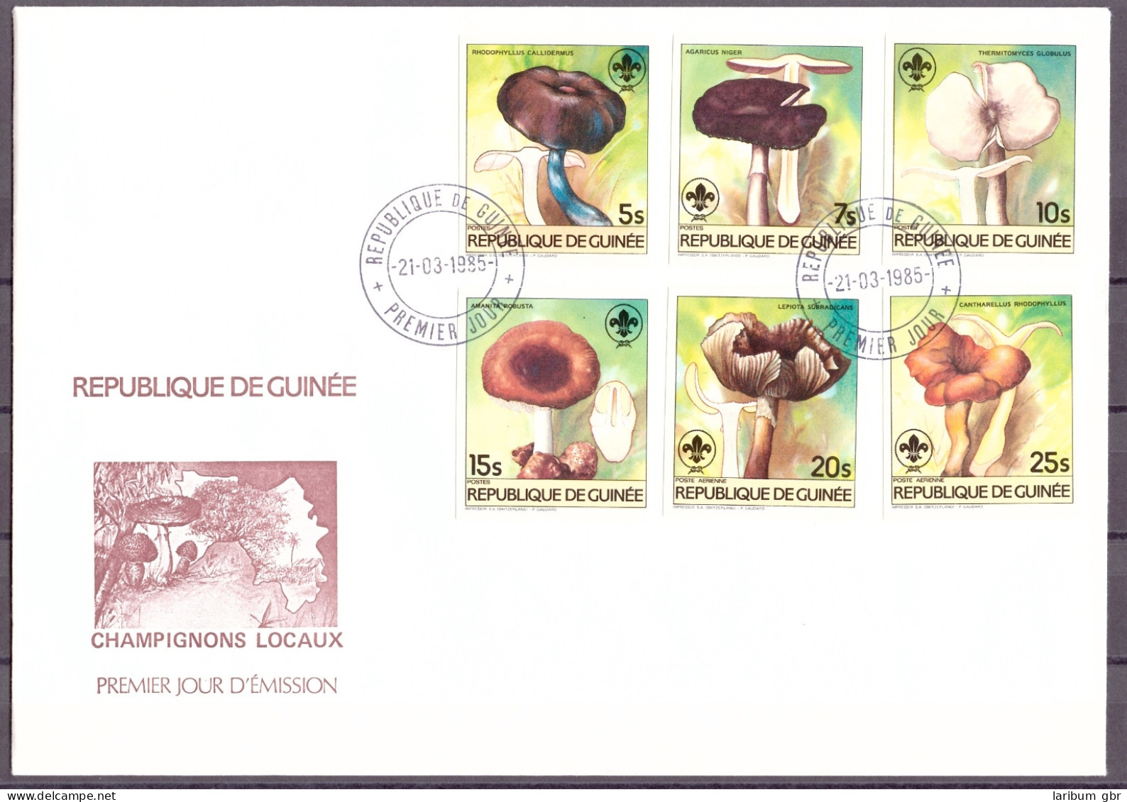 Guinea 1019-1024 B Pilze Ersttagesbrief/FDC #IF465 - Guinee (1958-...)