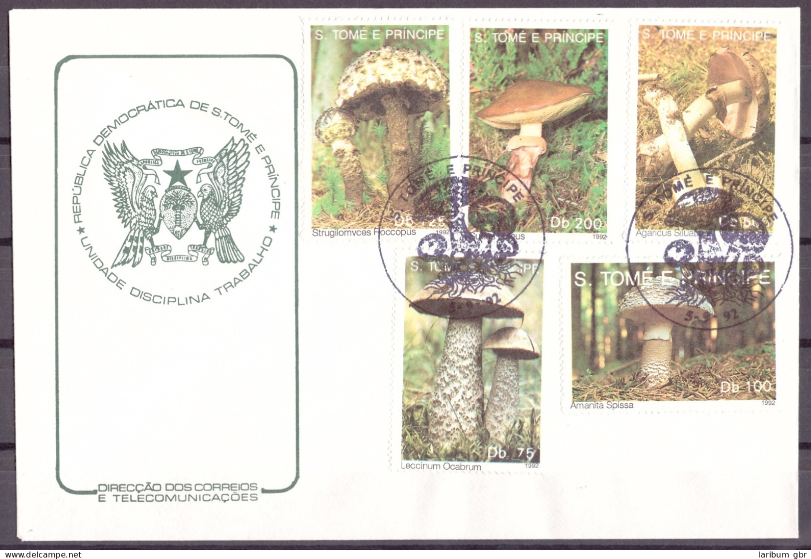 Sao Tome E Principe 1346-1350 Pilze Ersttagesbrief/FDC #IF482 - Sao Tomé Y Príncipe