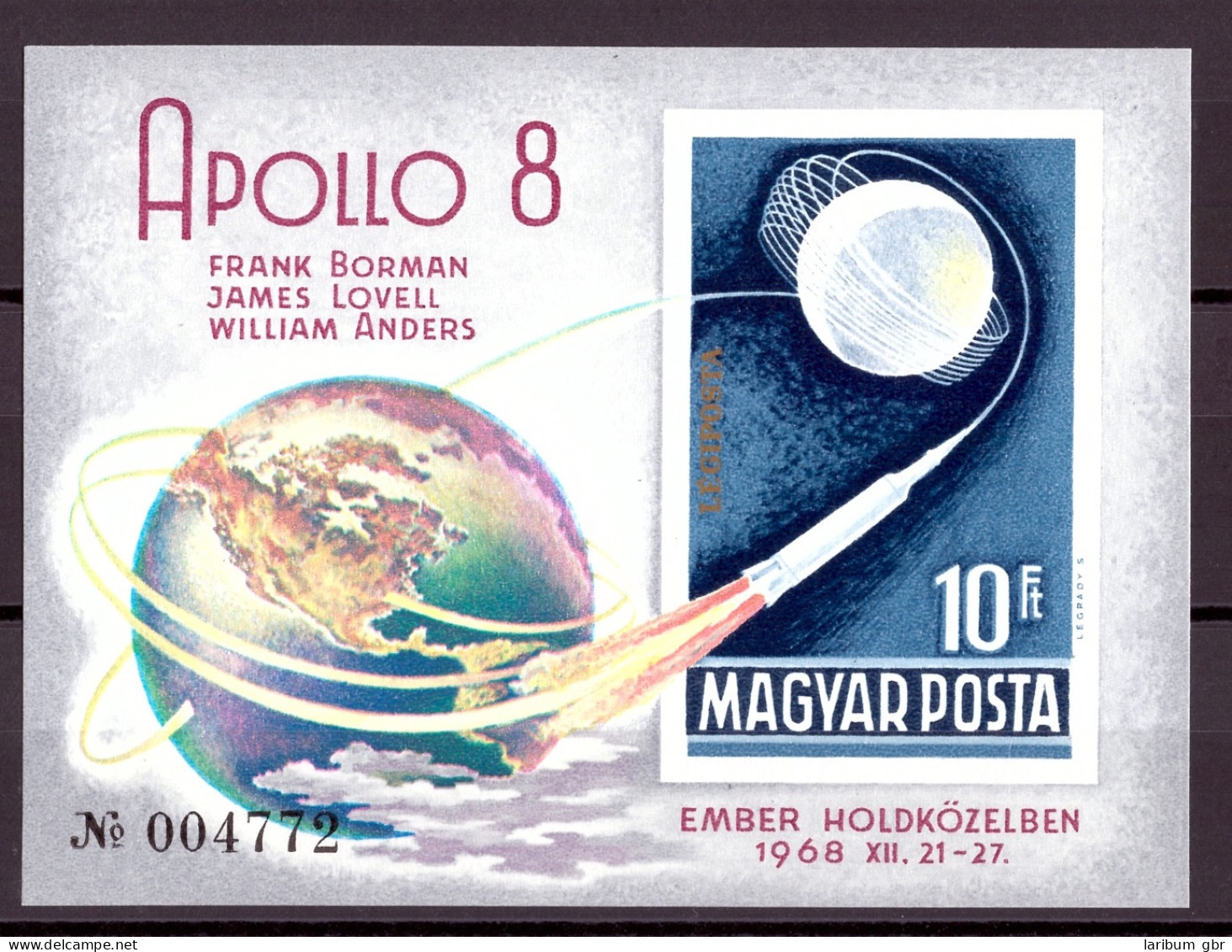 Ungarn Block 68 B Postfrisch Raumfahrt Apollo #GB359 - Andere & Zonder Classificatie