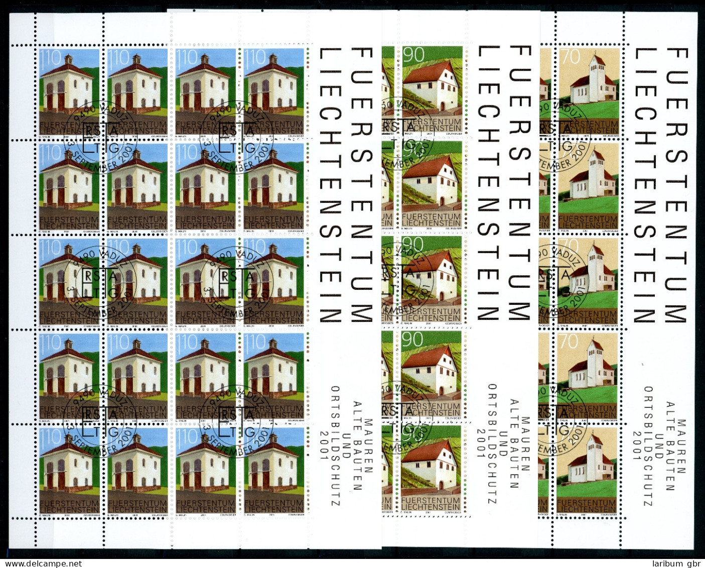 Liechtenstein Kleinbogen 1268-1270 Ersttagssonderstempel #JG505 - Otros & Sin Clasificación