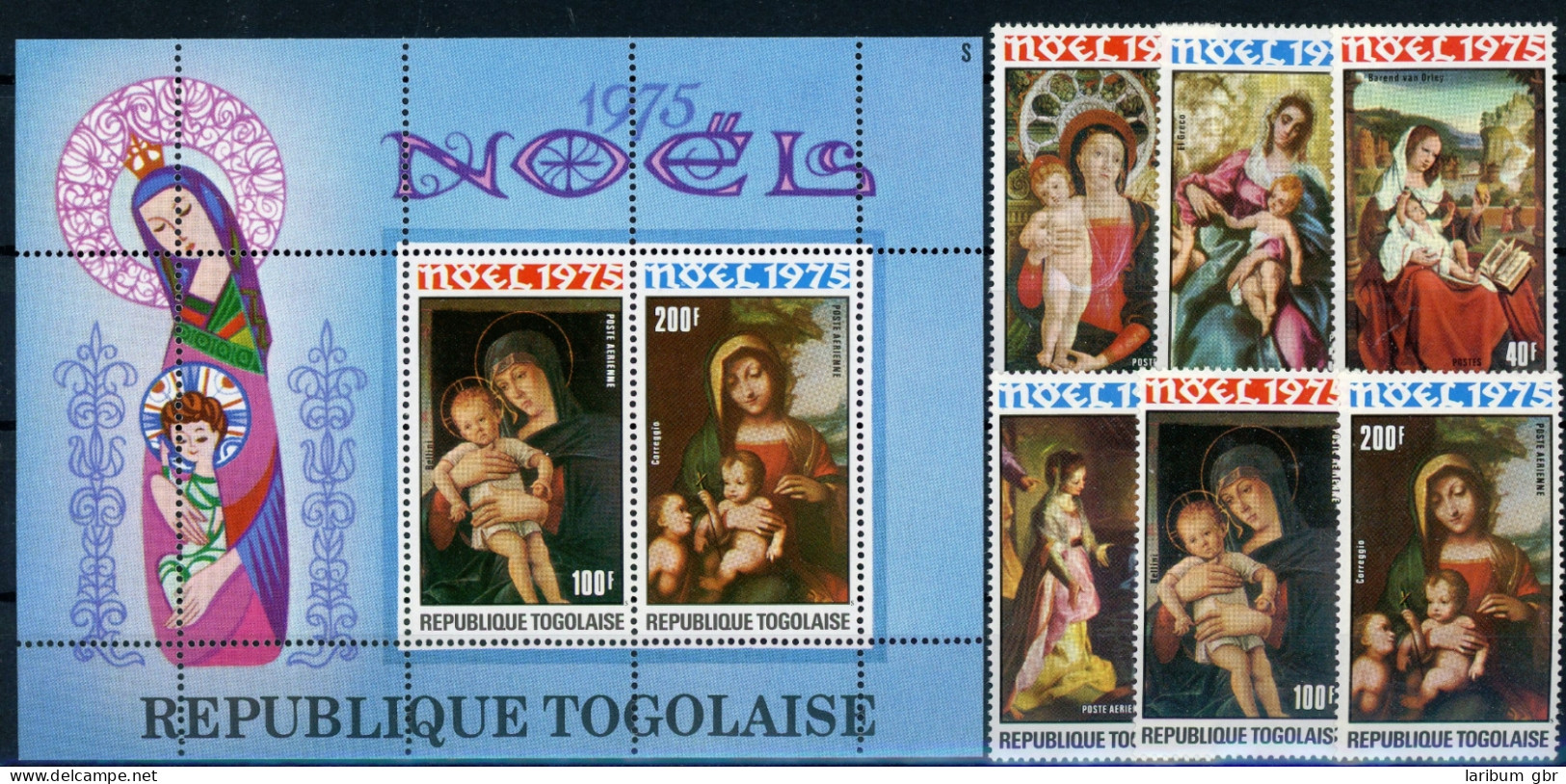 Togo 1130-1135 + Bl 99 Postfrisch Weihnachten #IJ256 - Togo (1960-...)