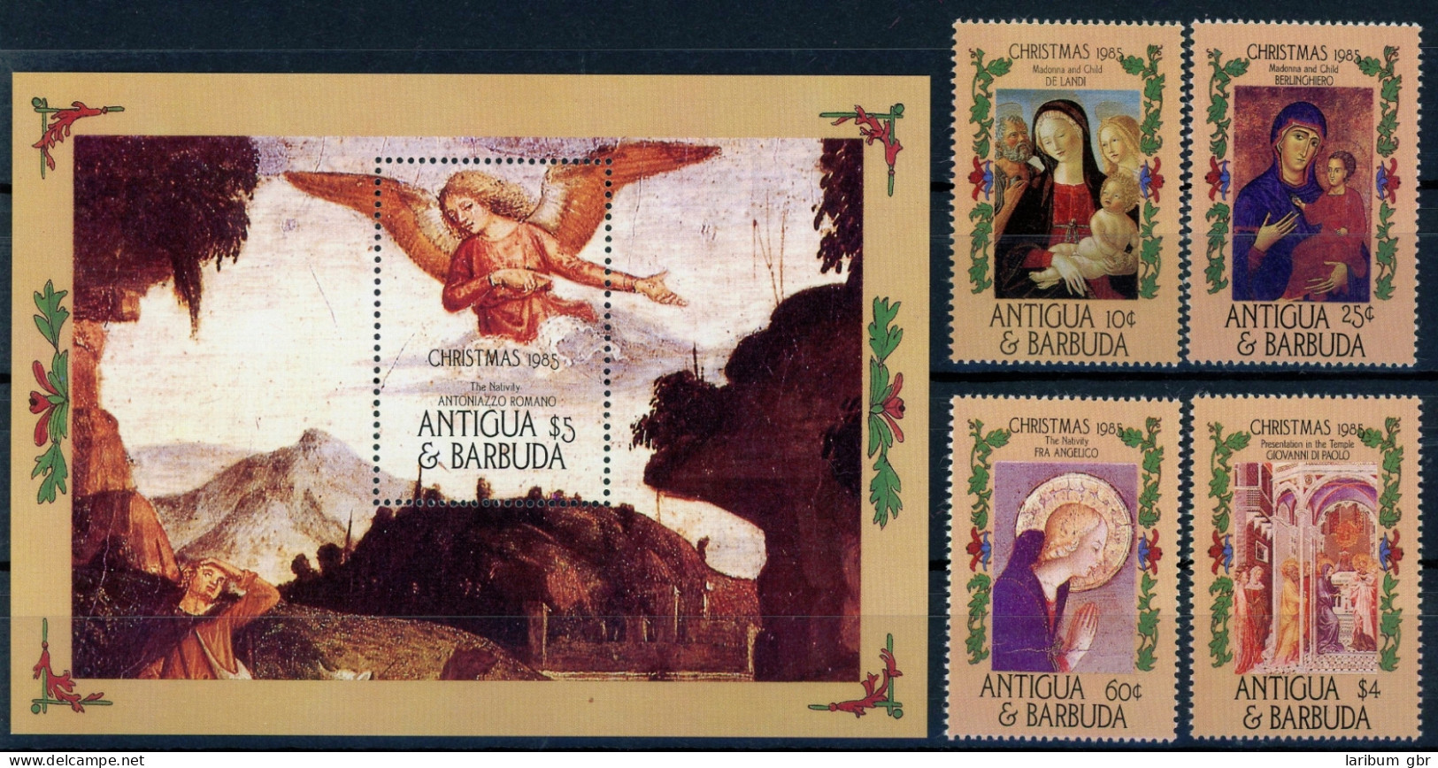 Antigua Und Barbuda 915-918 + Bl 104 Postfrisch Weihnachten #IJ212 - Antigua And Barbuda (1981-...)