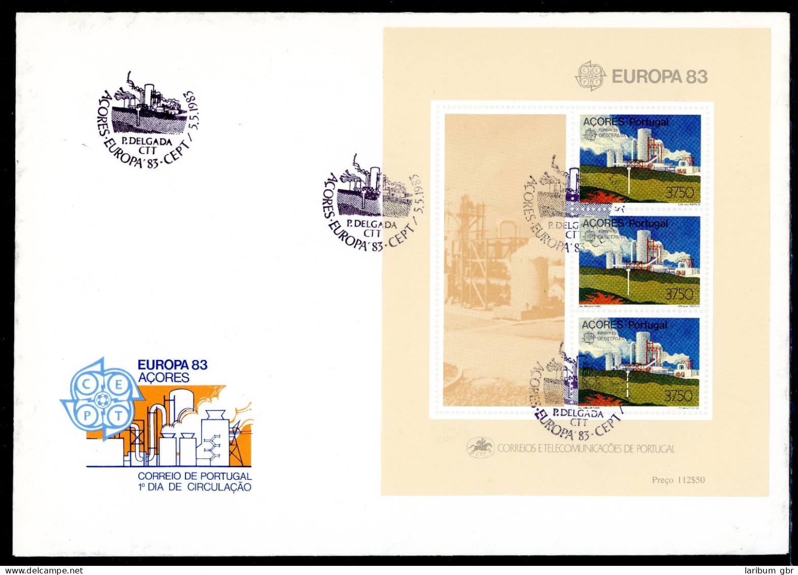 Azoren Block 4 Cept Ersttagesbrief/FDC #IX354 - Azores