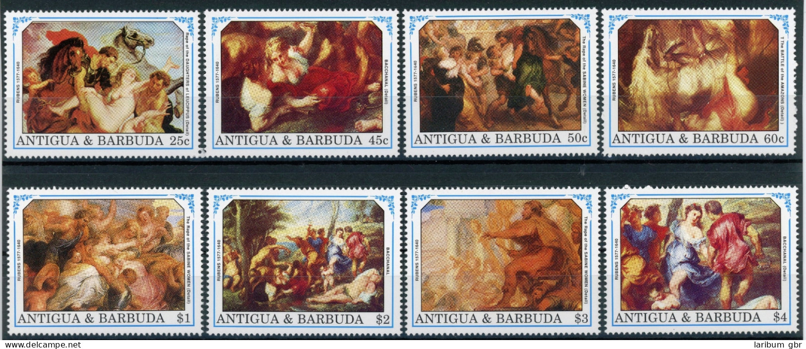 Antigua Und Barbuda 1444-1451 Postfrisch Kunst Rubens #IM274 - Antigua Und Barbuda (1981-...)