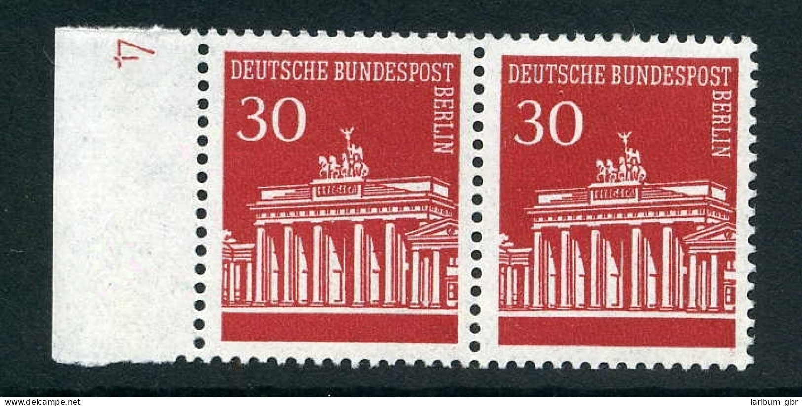 Berlin DS Brandenburger Tor 288 DZ 4 Postfrisch Im Waag. Paar #JE873 - Ungebraucht