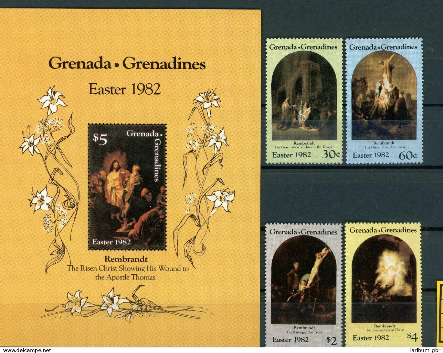 Grenada/Grenadinen 514-517 + Bl 67 Postfrisch Kunst #IY934 - Grenada (1974-...)