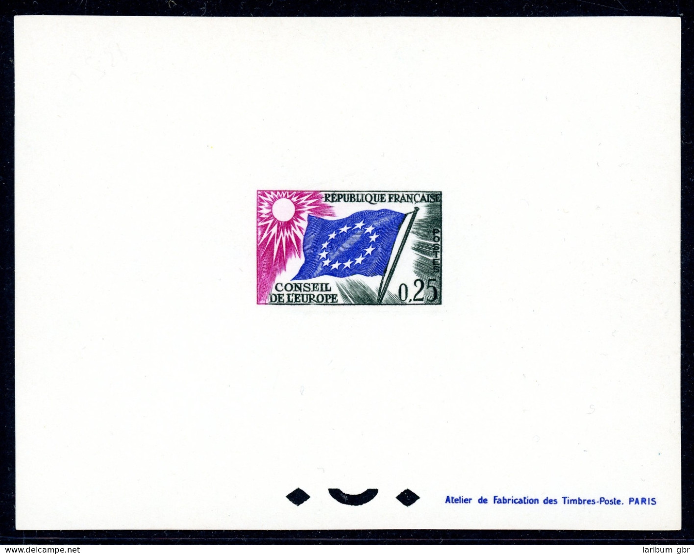 Frankreich Dienstmarke Europarat 3 Epreuve De Luxe/ EdL #GJ407 - Other & Unclassified