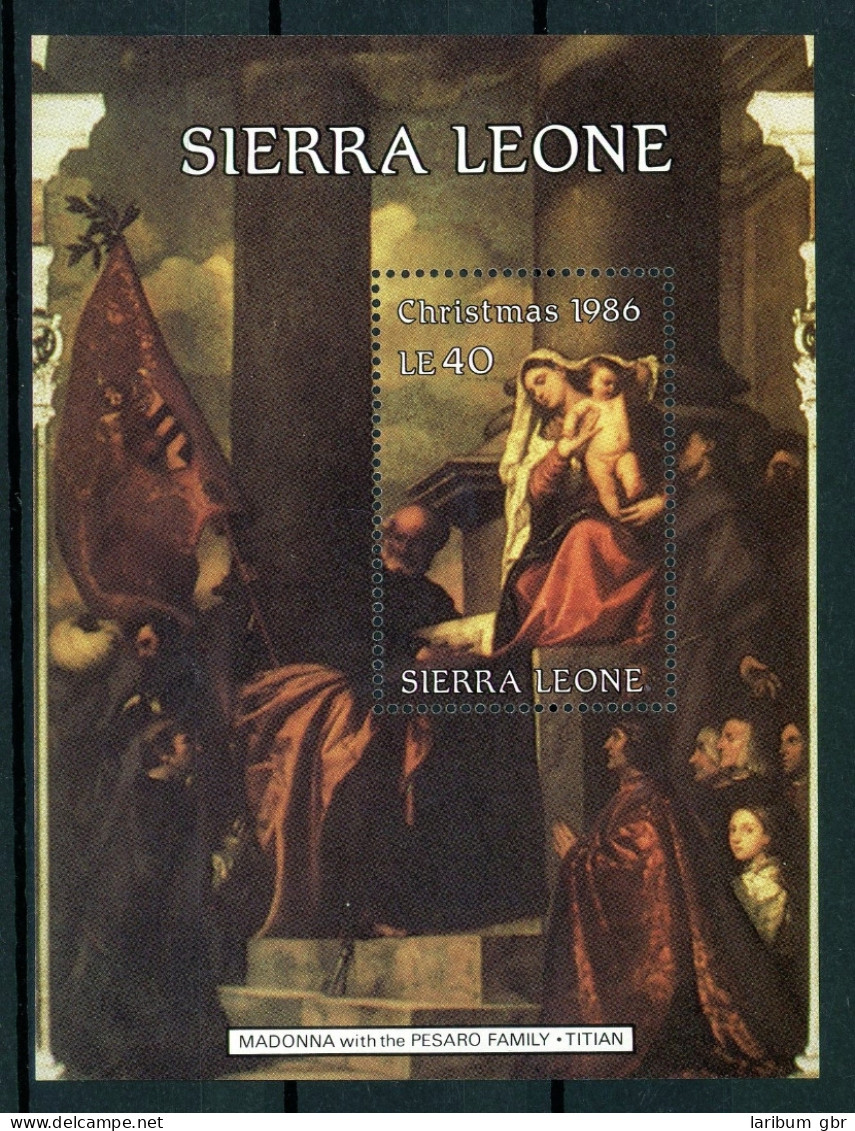 Sierra Leone Block 56 Postfrisch Kunst #JC437 - Sierra Leona (1961-...)