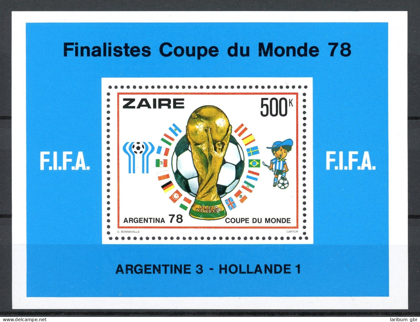 Kongo Zaire Block 19 Postfrisch Fußball WM 1978 #GE650 - Sonstige & Ohne Zuordnung