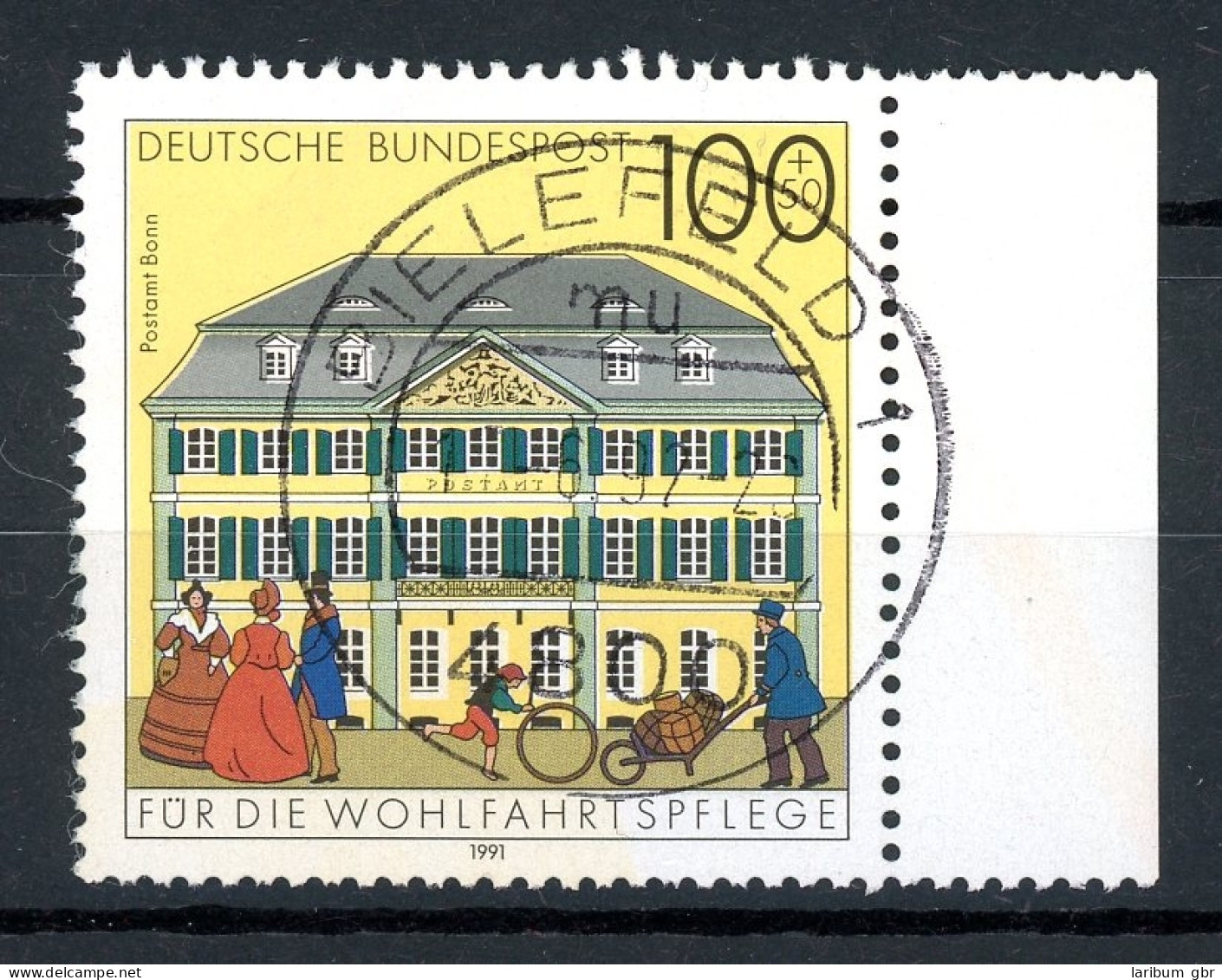 Bund 1567 I Bogenrand Gestempelt Plattenfehler #HD326 - Variétés Et Curiosités