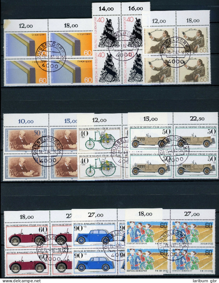 Bund Lot 4er Blöcke Zentrisch Gestempelt #IY006 - Collections