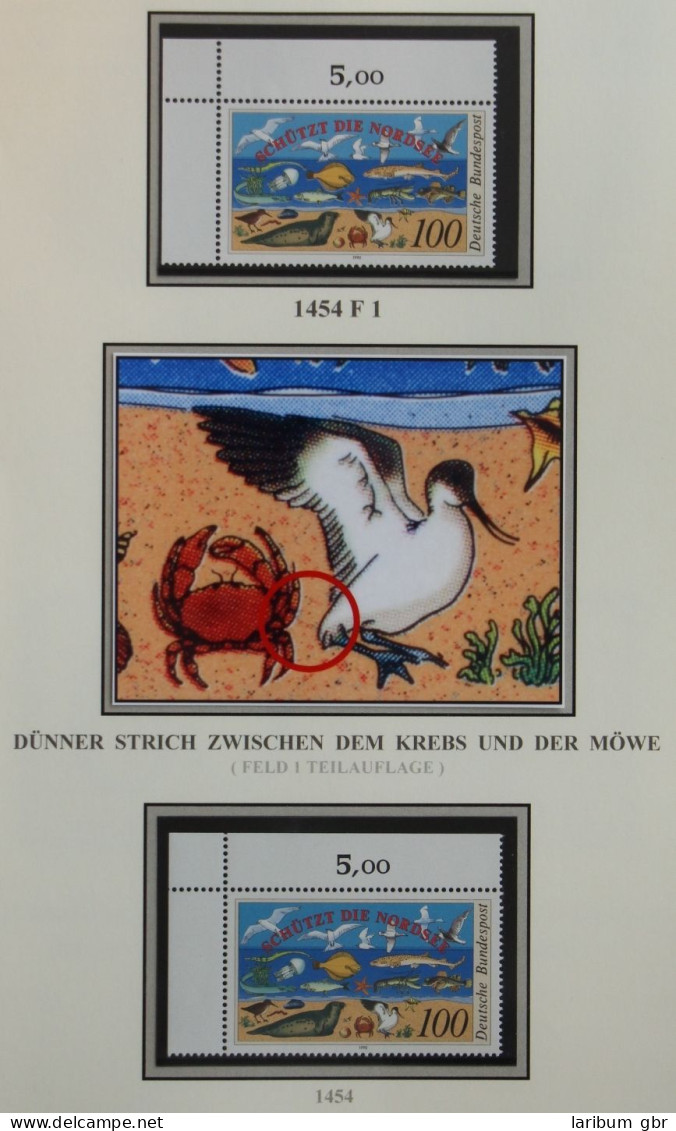 Bund 1454 F1 Postfrisch Plattenfehler #KB490 - Variétés Et Curiosités