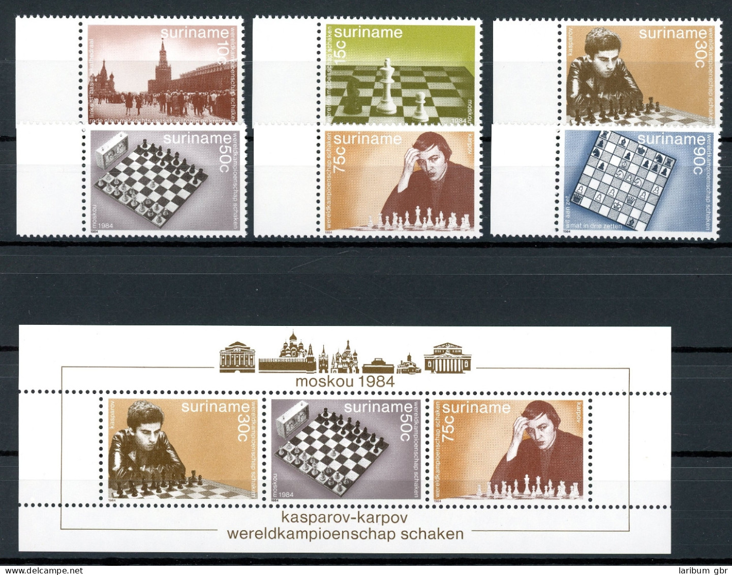 Surinam 1100-1105 + Block 38 Postfrisch Schach #GI658 - Suriname