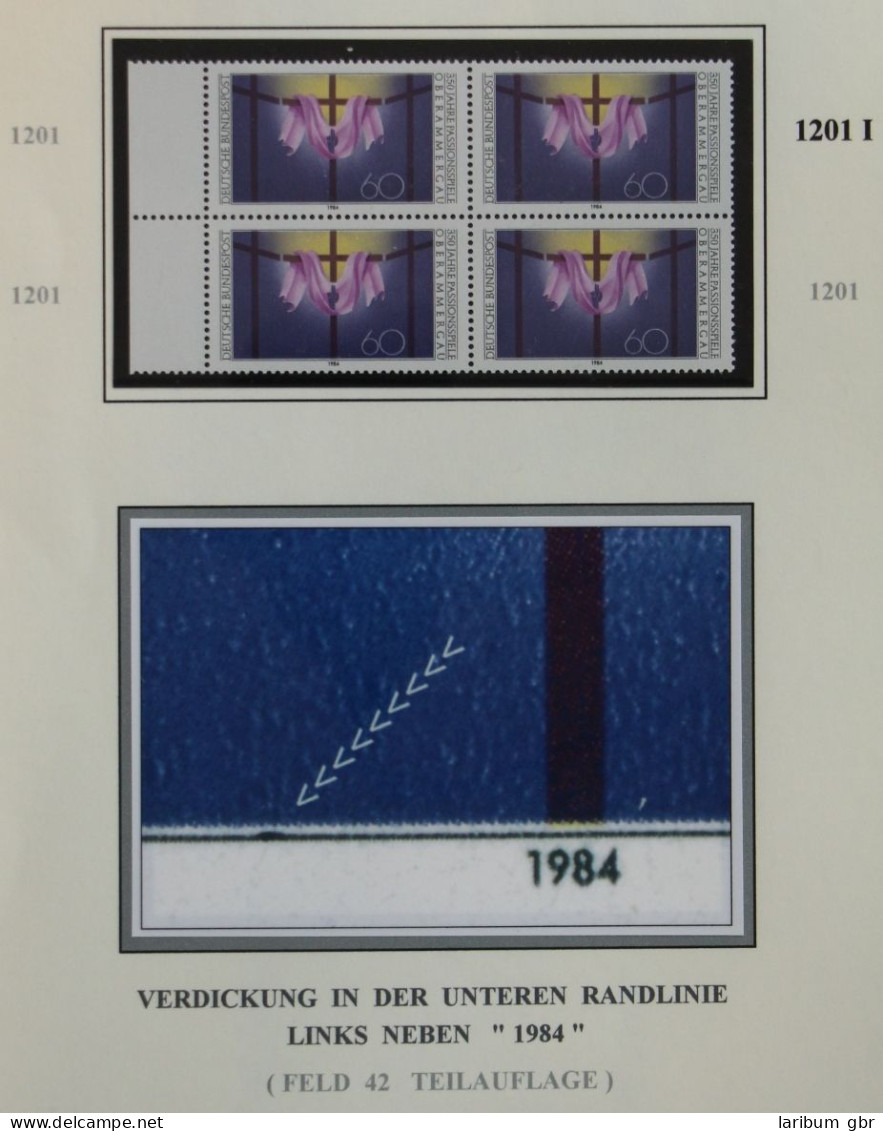 Bund 1201 I Postfrisch Plattenfehler #KB487 - Plaatfouten En Curiosa